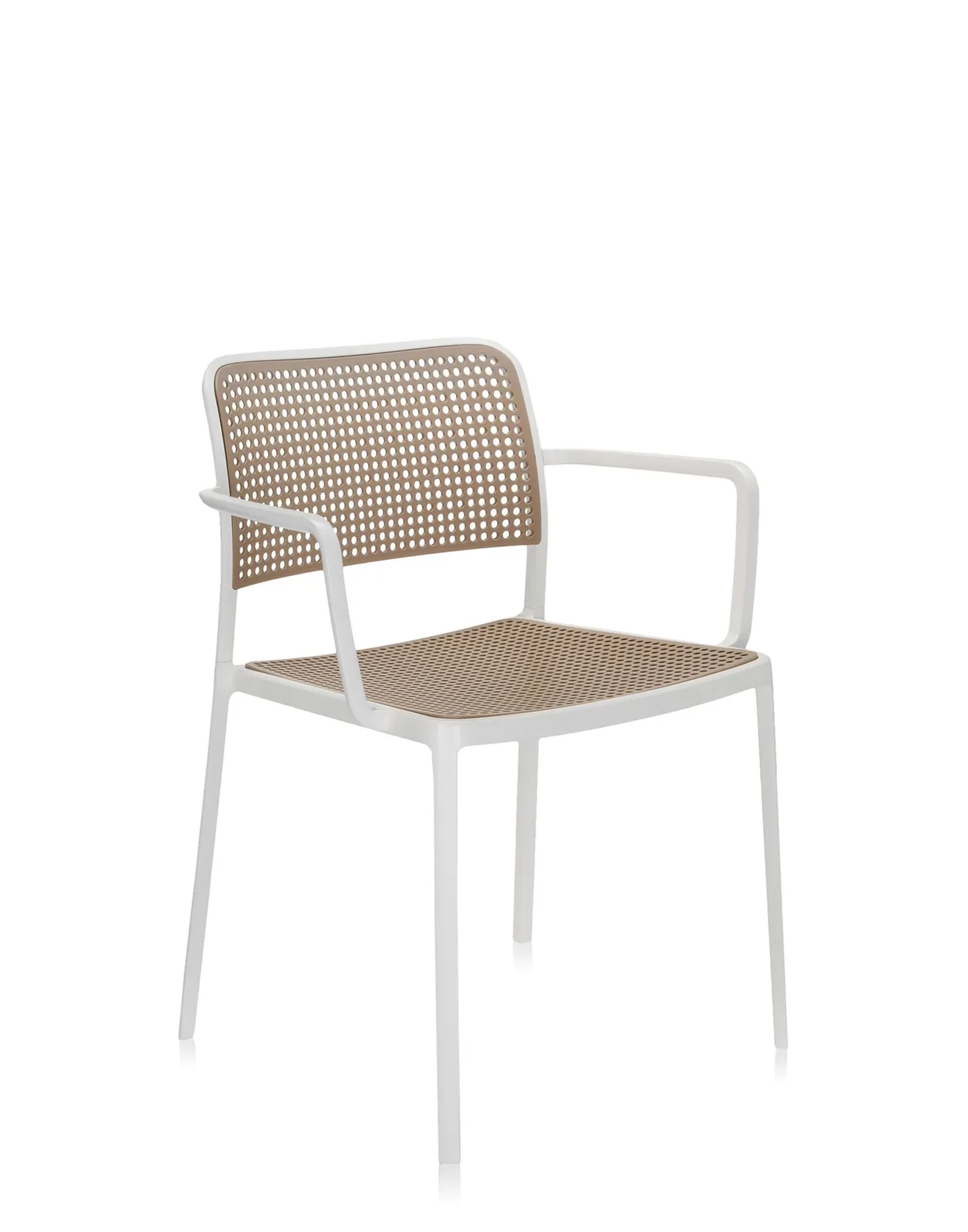 Стул Audrey с подлокотниками (белый/черный) Kartell, арт. 5876/B4 — изображение товара 2