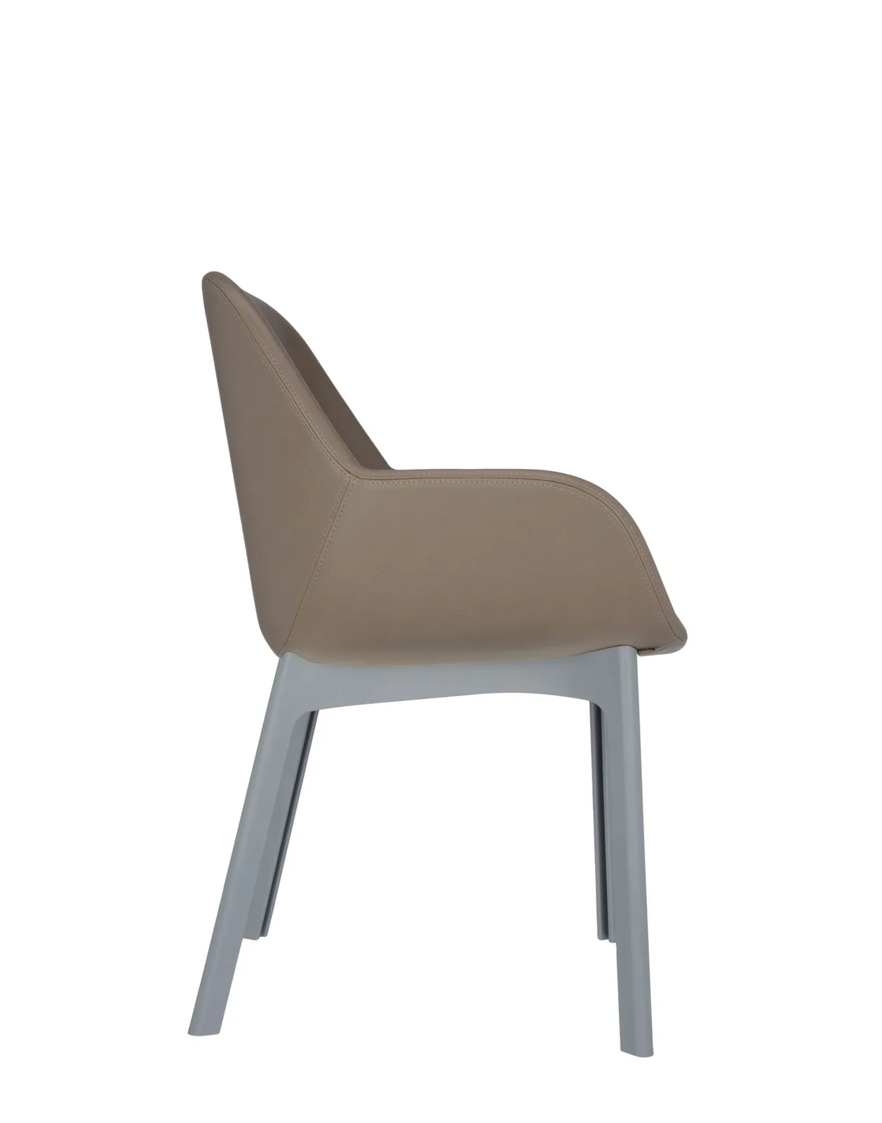 Кресло Clap (серое/бежевое) эко-кожа Kartell, арт. 4183/GT — изображение товара 3