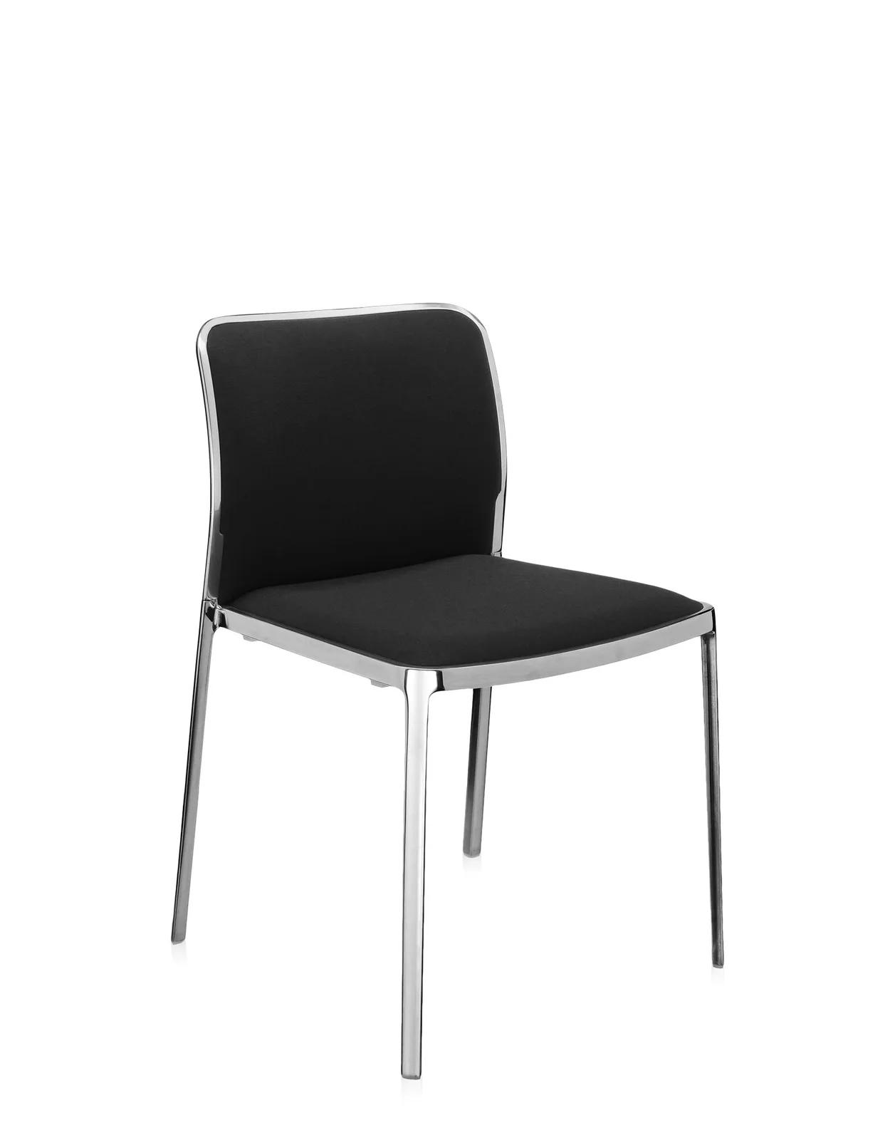Стул Audrey Soft (черный/хромированный) в ткани Trevira Kartell, арт. 5977/LB — изображение товара 4