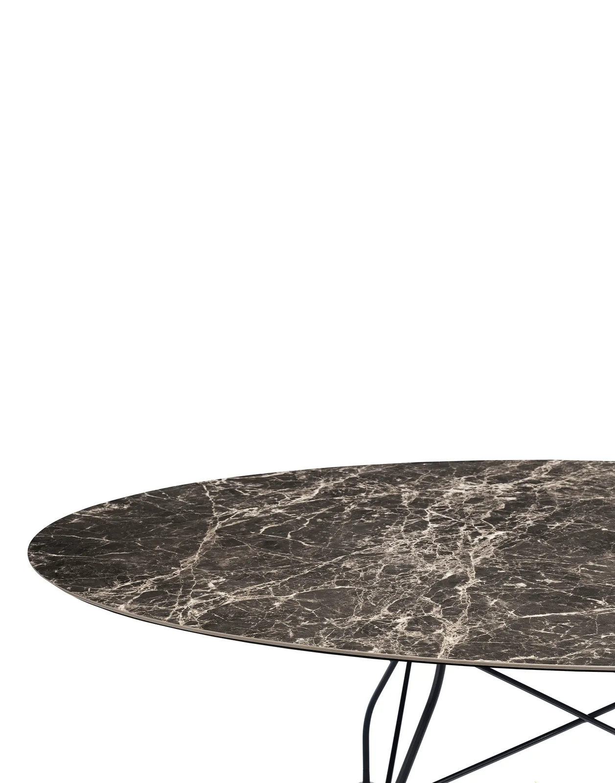 Стол Glossy (коричневый/черный) 192x118см, мрамор Kartell, арт. 4573/MM — изображение товара 2