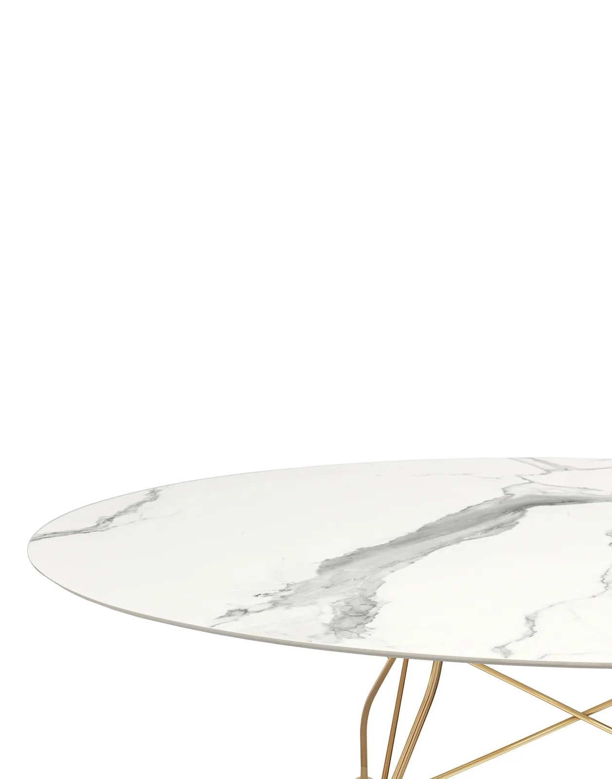 Стол Glossy (белый/золотой) 192x118см Kartell, арт. 4579/MB — изображение товара 2