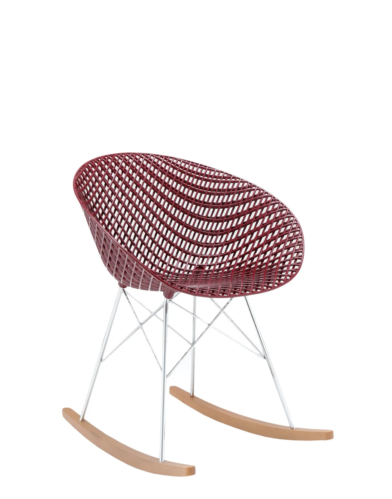 Кресло Smatrik (фиолетовое/дерево) на салазках Kartell, арт. 5835/BP — изображение товара 3