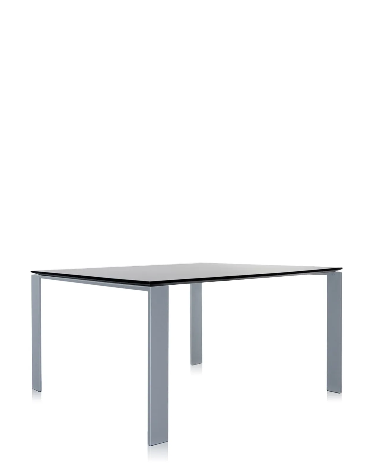 Стол офисный Four (черный/алюминиевый) 128x128см Kartell, арт. 4525/81 — изображение товара 2