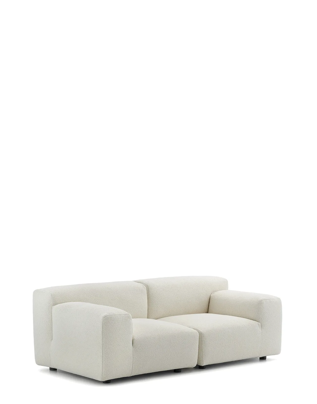 Диван Plastics Duo (белый) 228х88см, высота подлокотника 64см, в ткани Orsetto Kartell, арт. 7098/01 — изображение товара 2