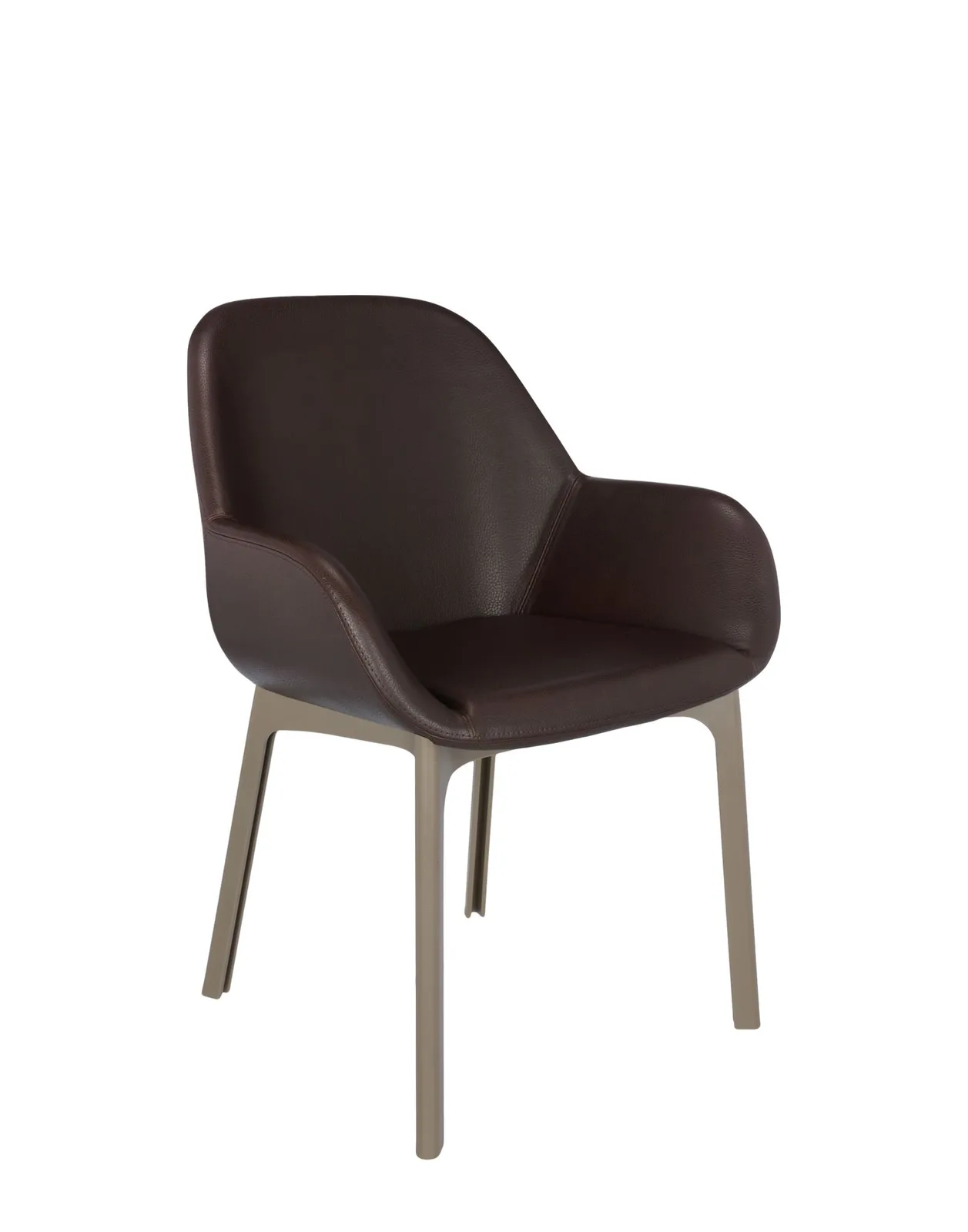 Кресло Clap (бежевое/коричневое) эко-кожа Kartell, арт. 4183/TM — изображение товара 4
