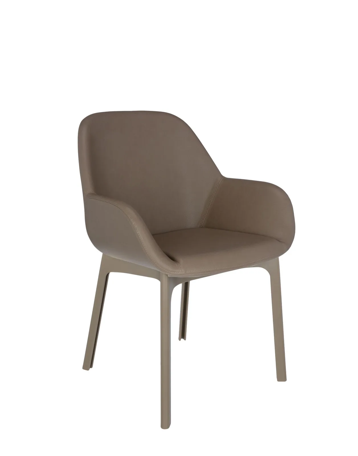 Кресло Clap (бежевое/серое) эко-кожа Kartell, арт. 4183/TT — изображение товара 4
