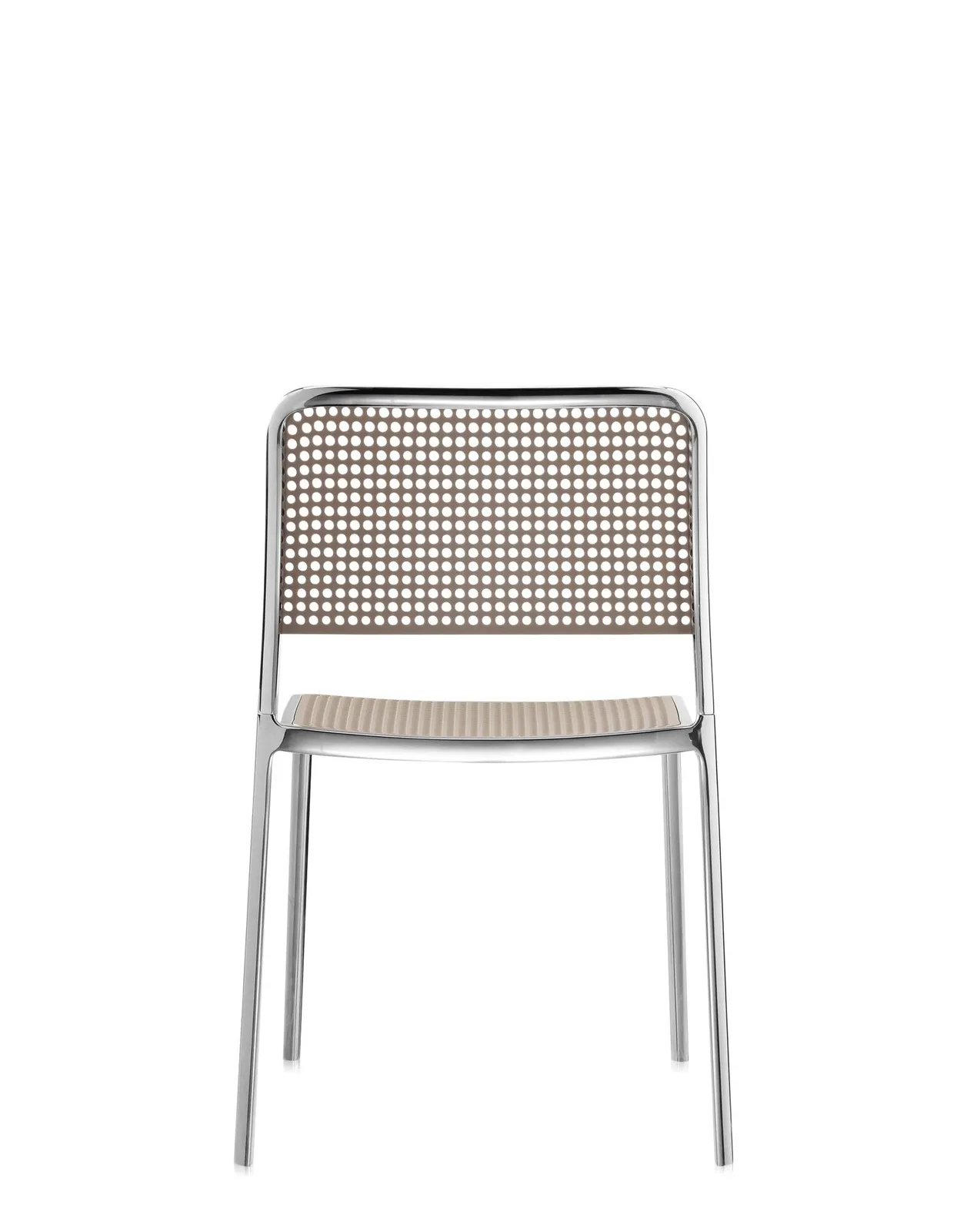 Стул Audrey Shiny (бежевый/хромированный) Kartell, арт. 5877/L4 — изображение товара 2
