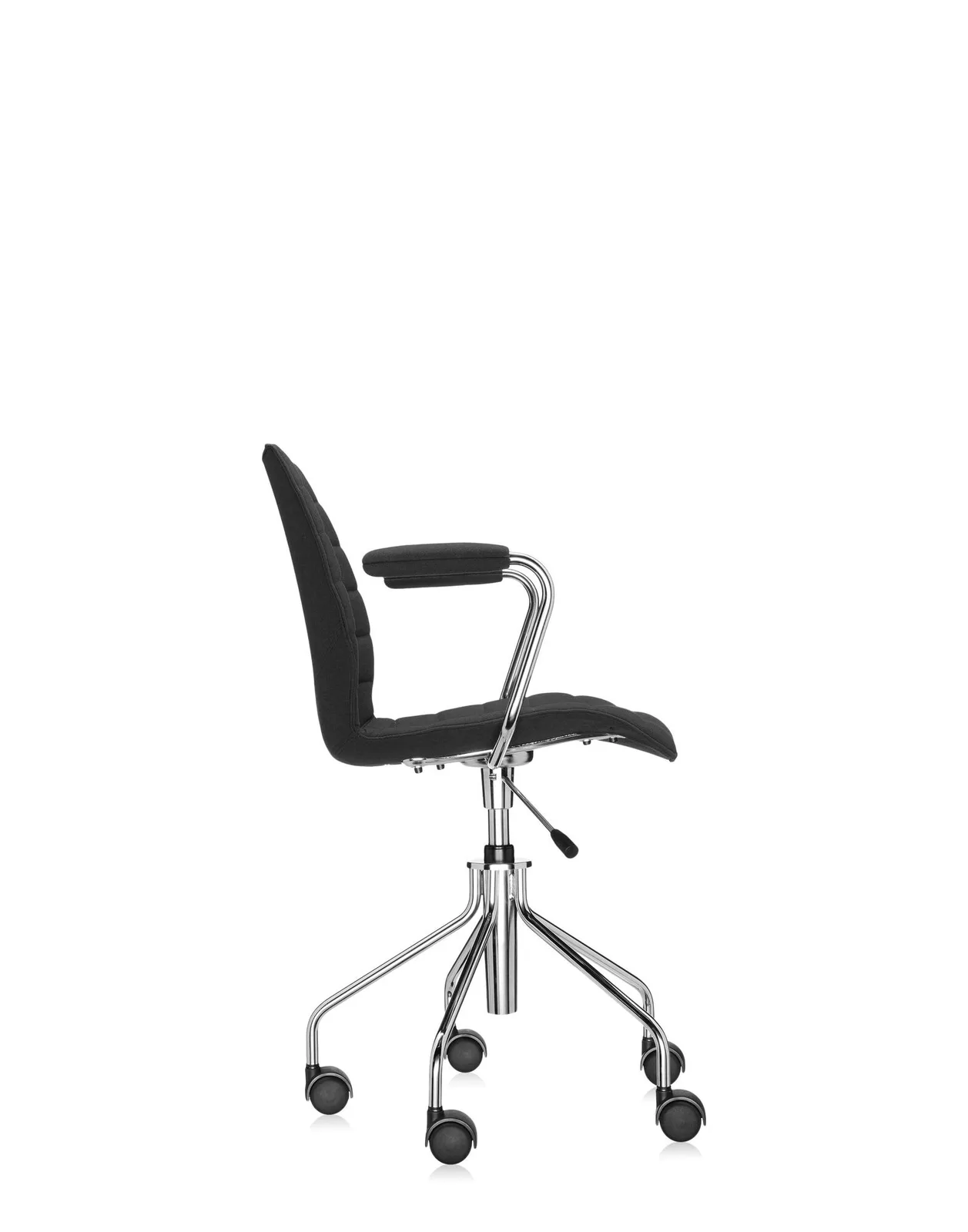 Кресло Maui Soft на колесах (черное) в ткани Trevira Kartell, арт. 2897/BB — изображение товара 3