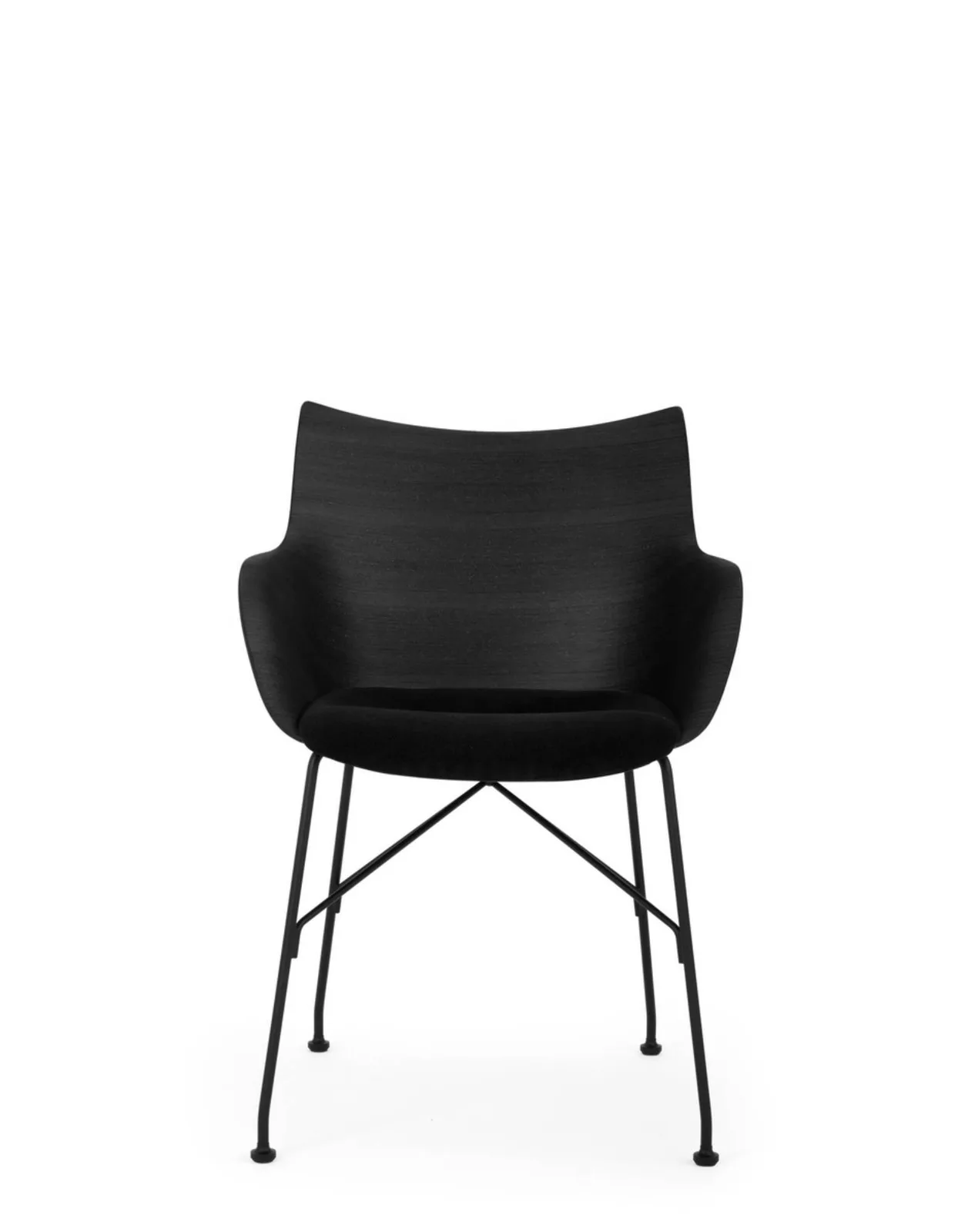 Кресло Q/Wood (черное дерево/черный) Kartell