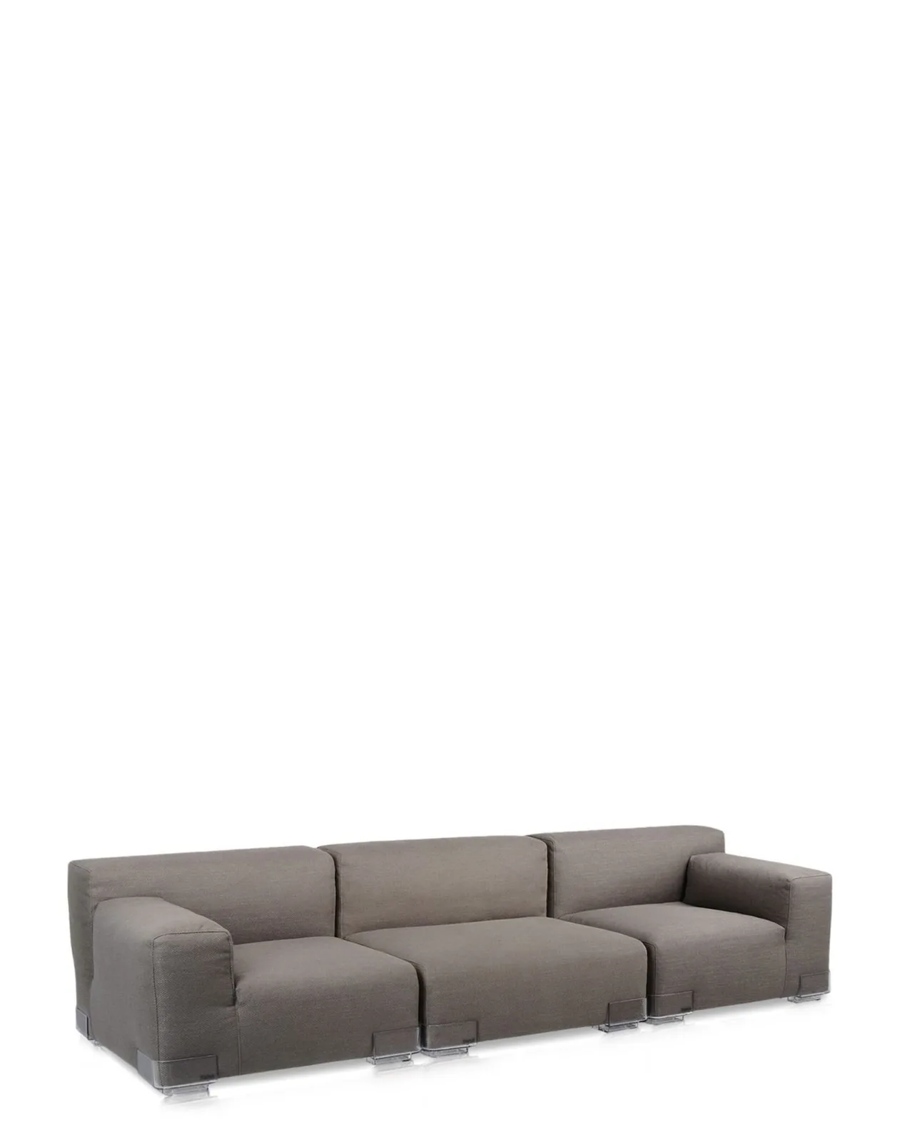 Кресло Plastics Duo (серое/кристалл) 88x88см Kartell