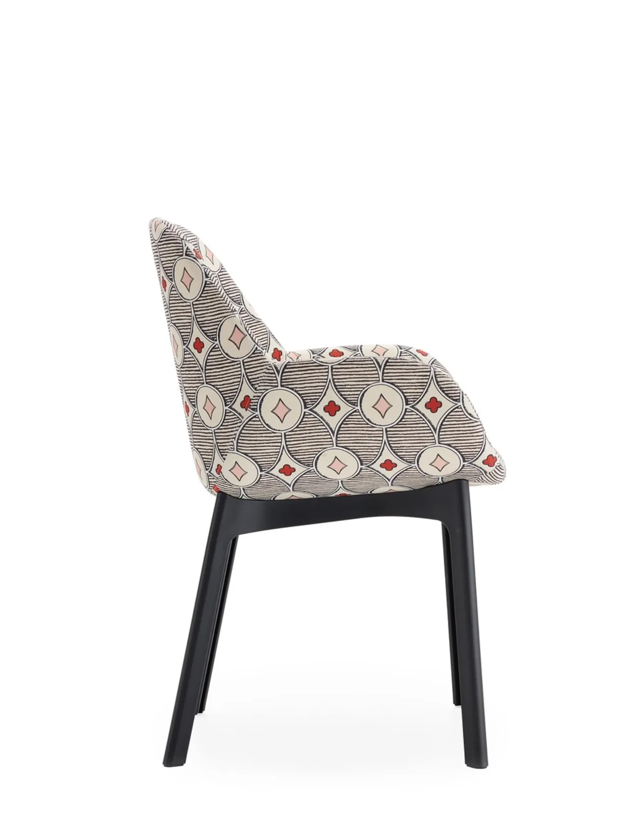 Кресло Clap (кремовое/черное) ткань Rubelli Quatrefoil Kartell, арт. 4188/NA — изображение товара 3