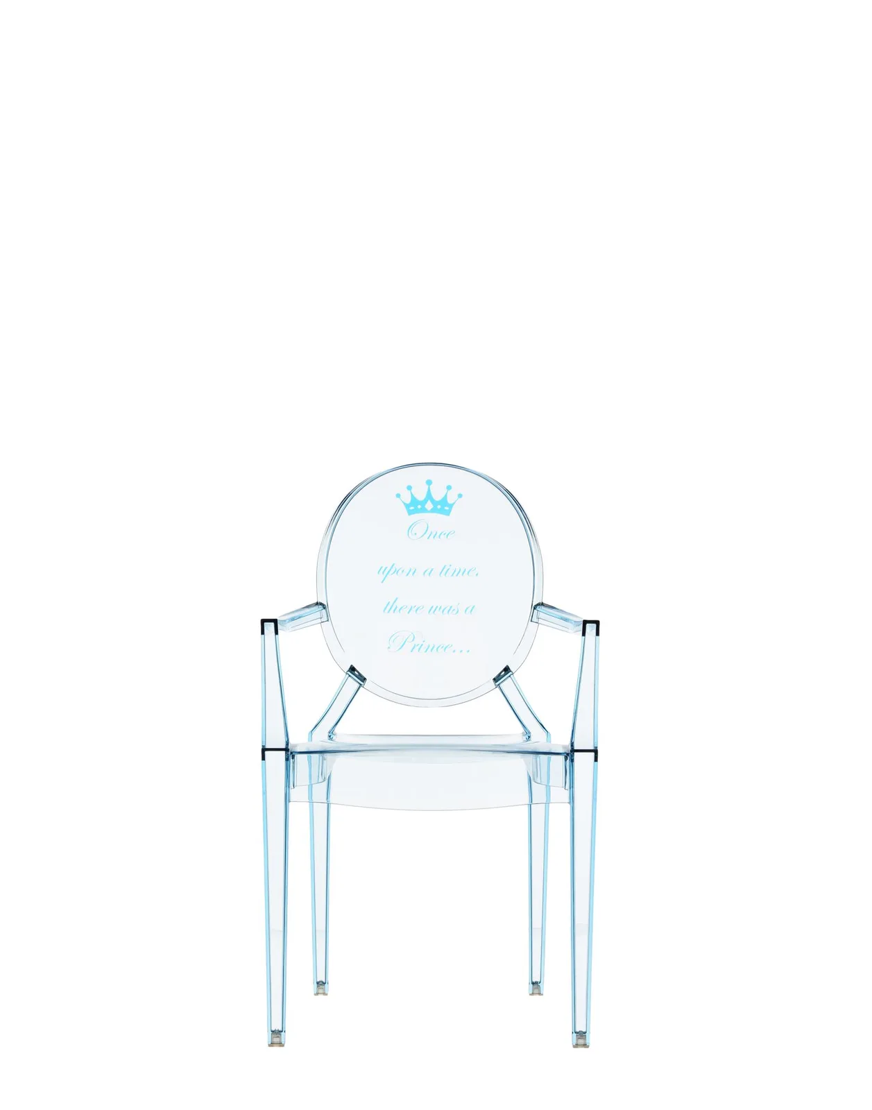 Стул детский Lou Lou Ghost (голубой) с рисунком Kartell