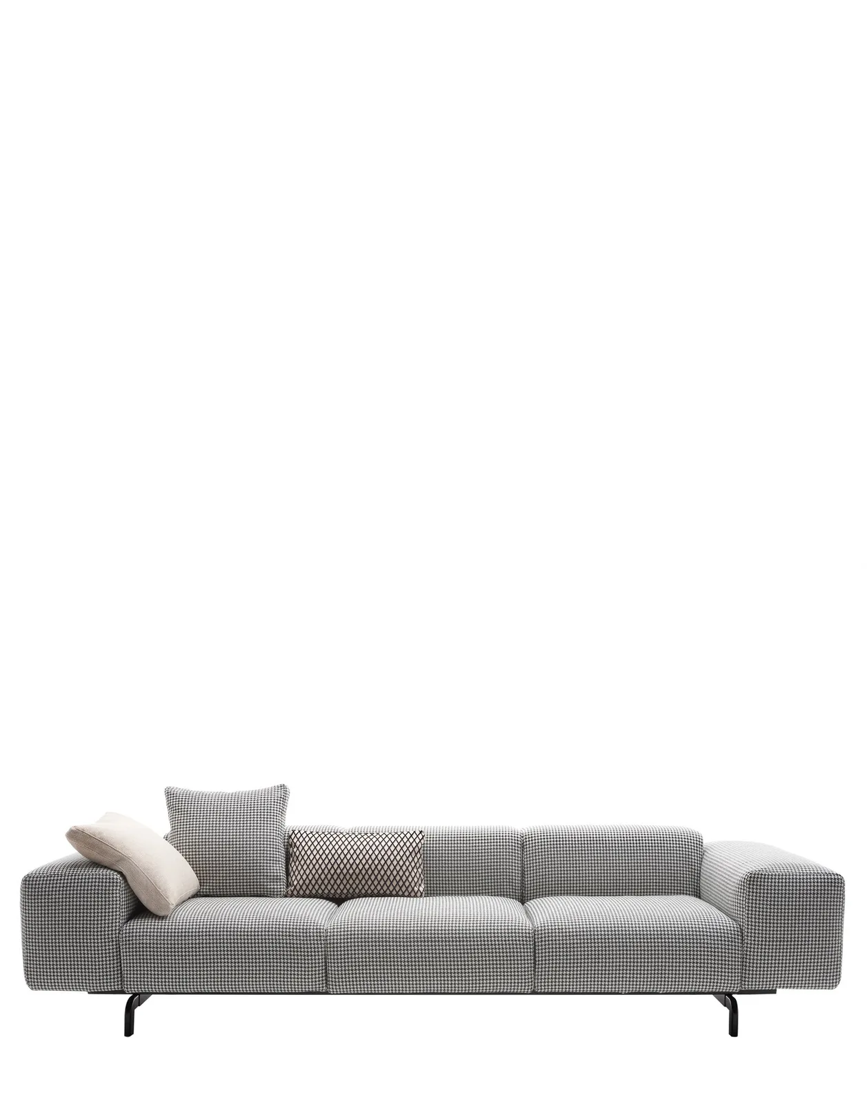 Диван Largo (черный) трехсекционный Kartell