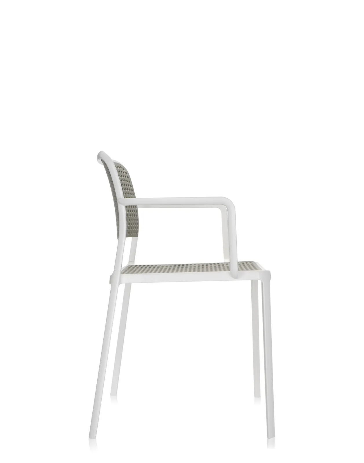 Стул Audrey с подлокотниками (серый/белый) Kartell, арт. 5876/B3 — изображение товара 3