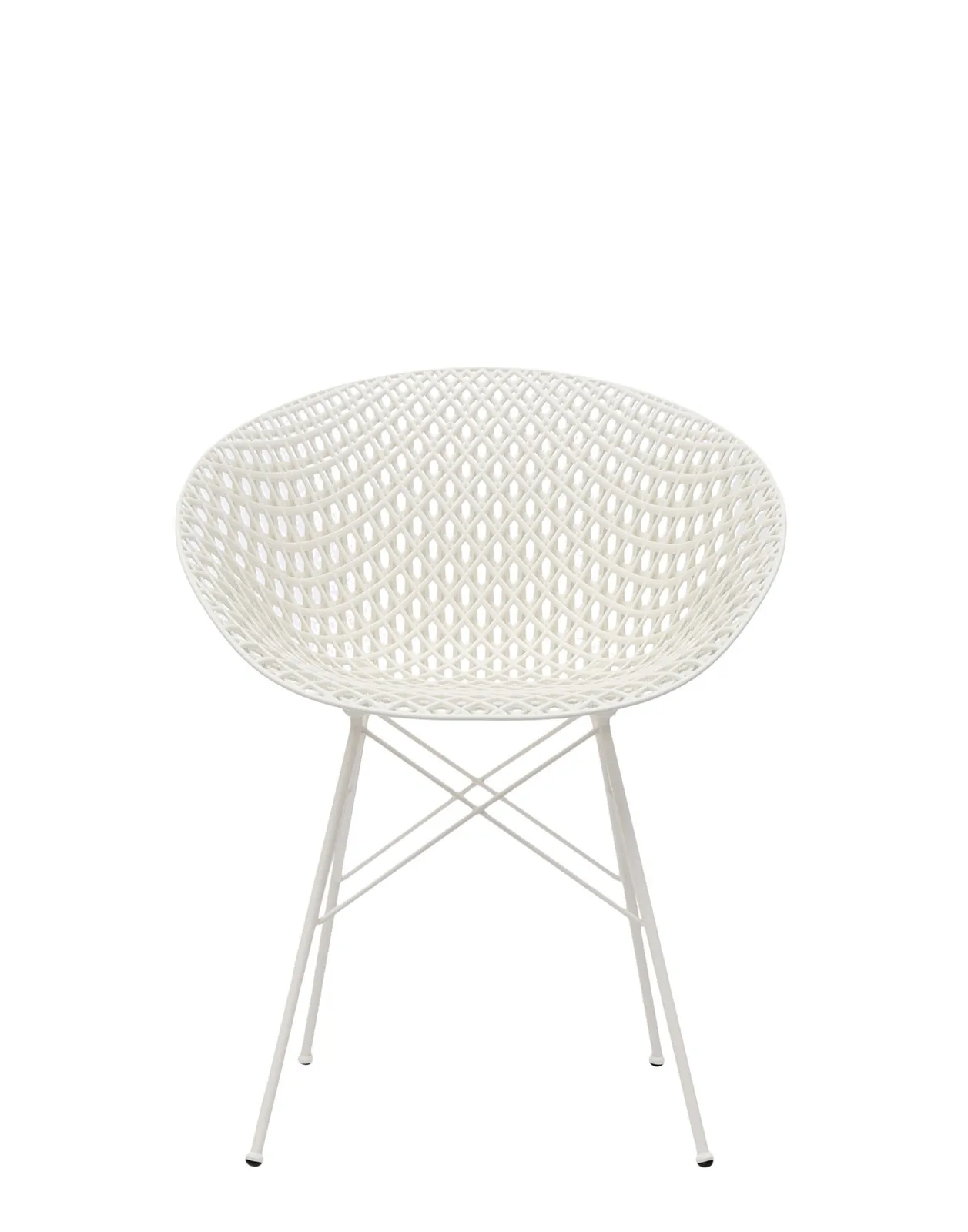 Кресло Smatrik (белое) для улицы на ножках Kartell