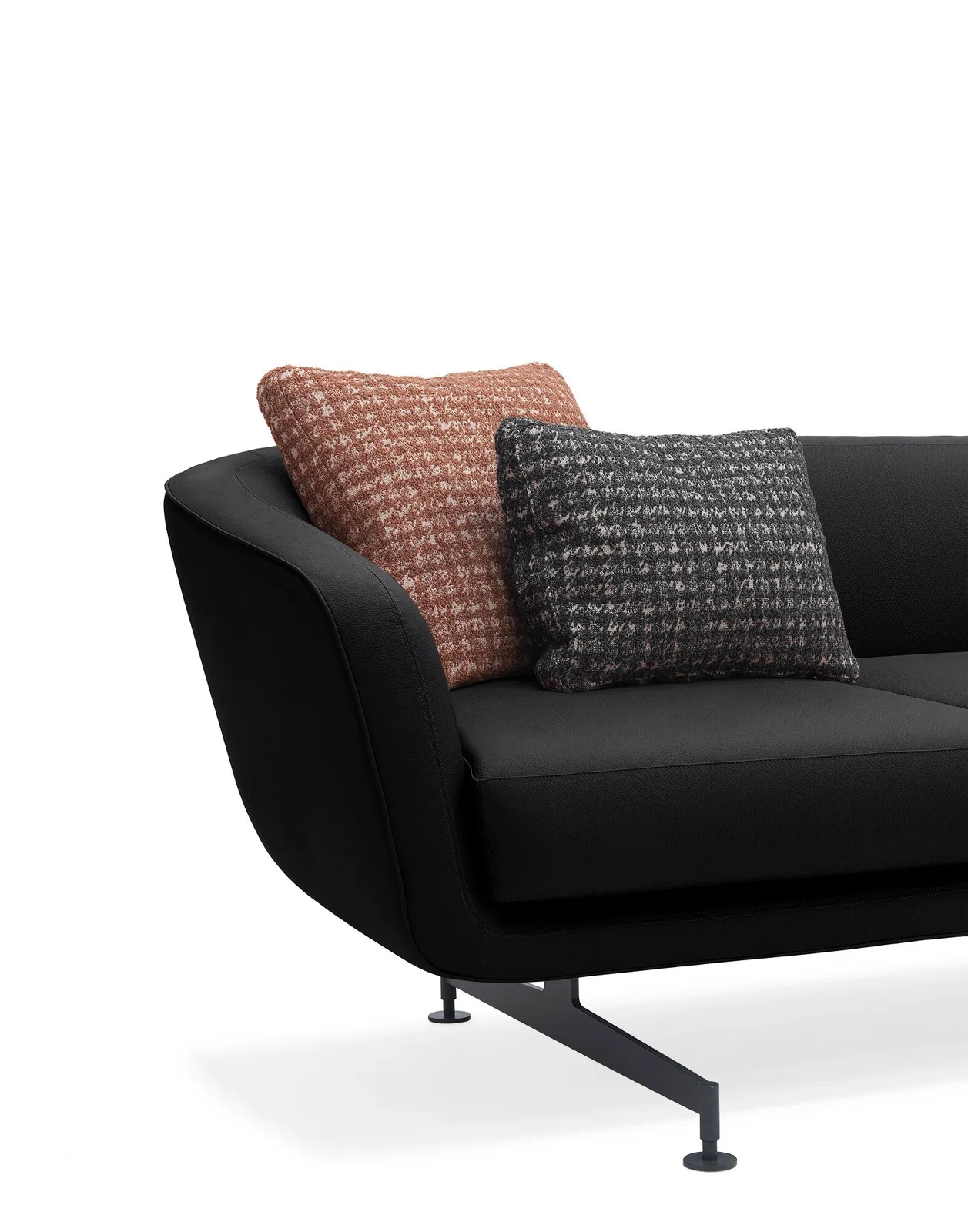 Диван Betty (черная экокожа) трехсекционный Kartell, арт. D7016/NP — изображение товара 2