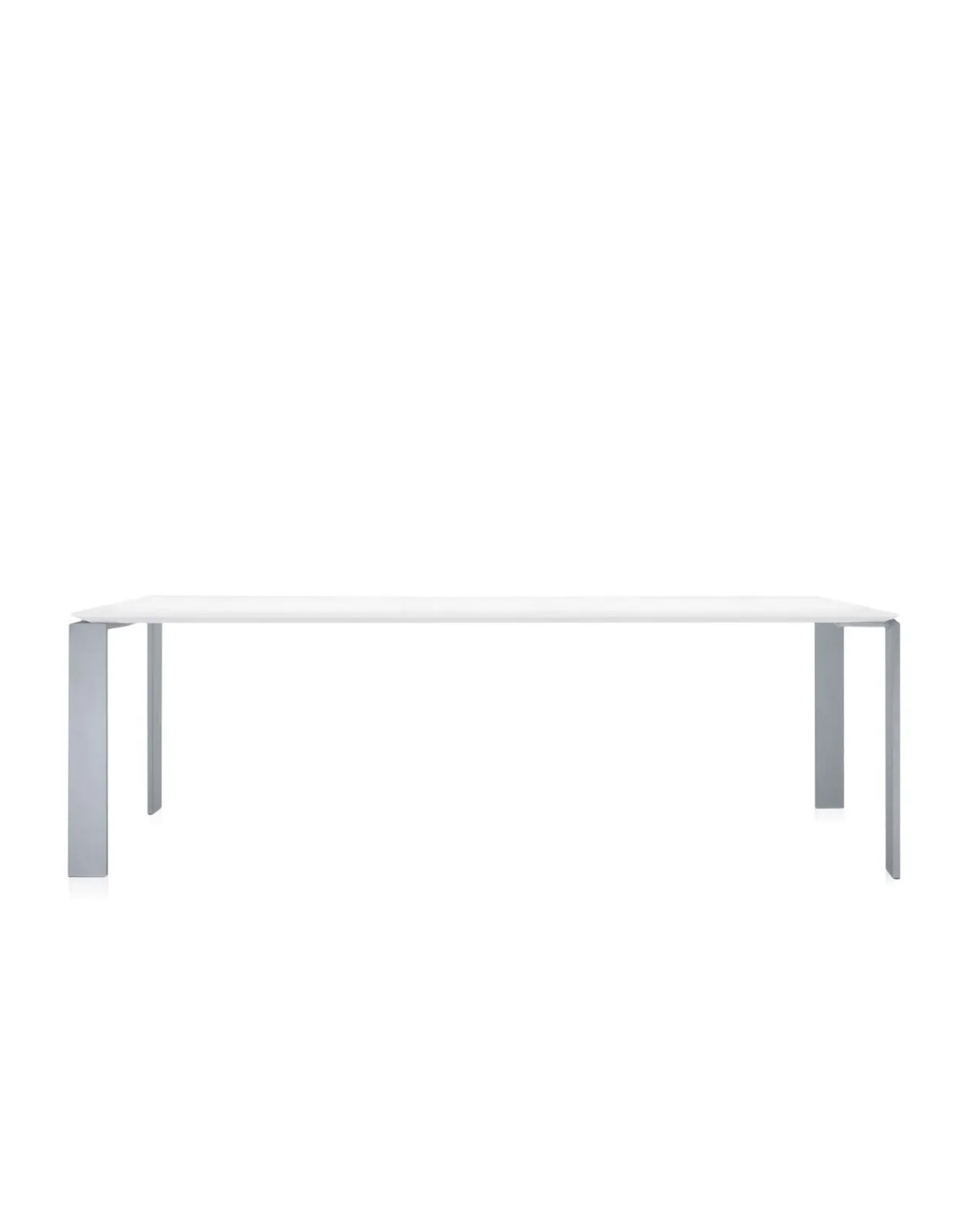 Стол офисный Four (белый/алюминиевый) 223x79см Kartell, арт. 4524/80 — изображение товара 2
