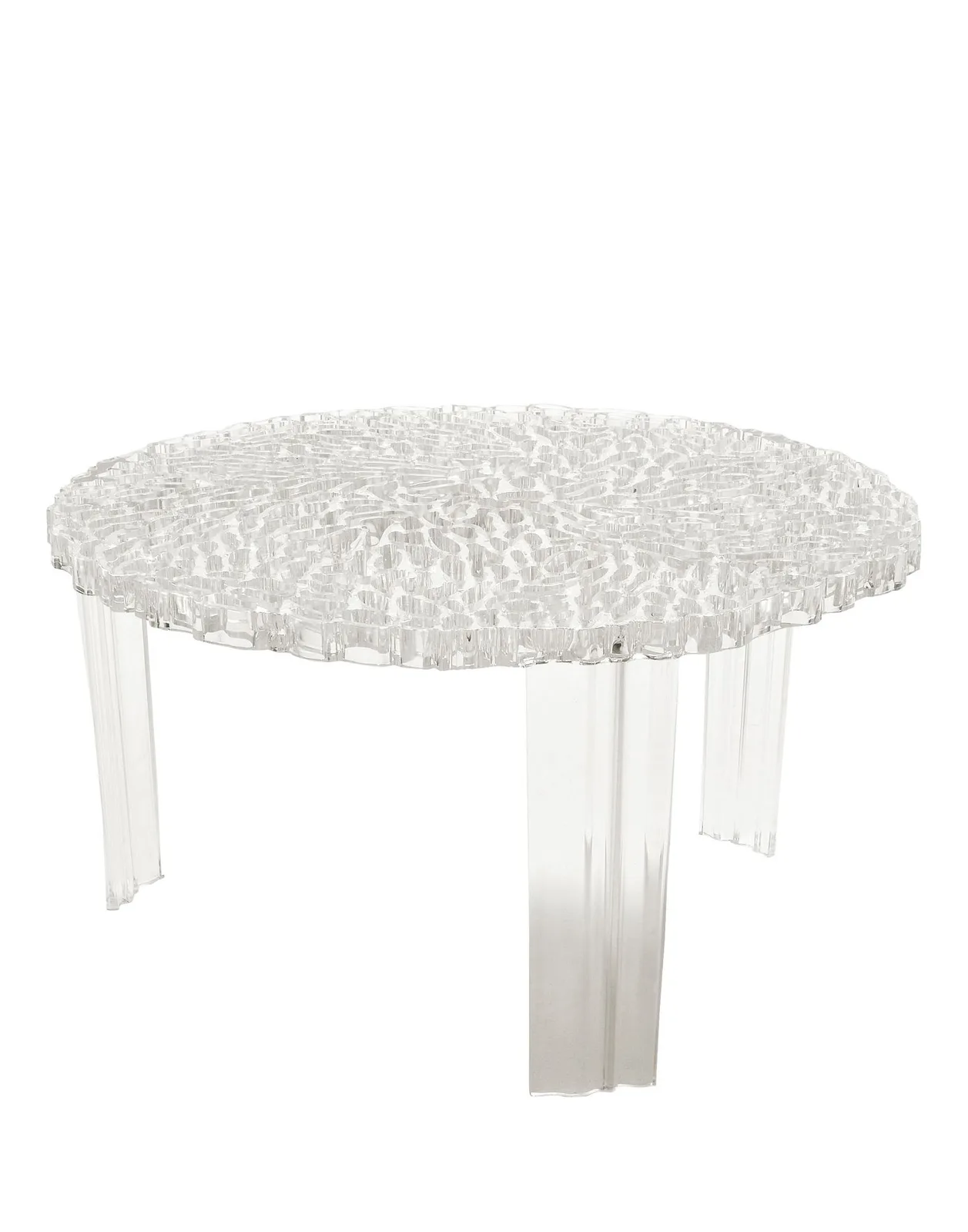 Столик журнальный T-Table (кристалл) высота 28см Kartell, арт. 8500/B4 — изображение товара 3