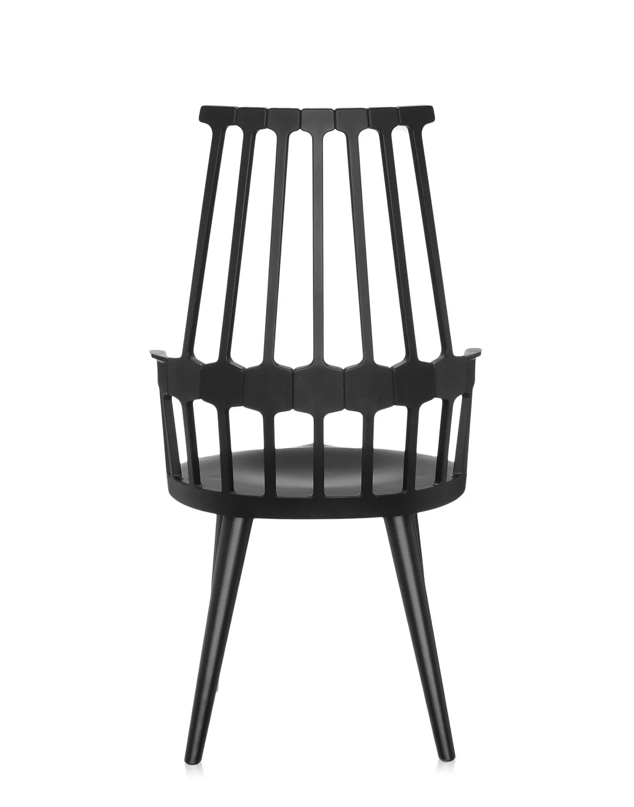Кресло Comback (черное) на деревянных ножках Kartell, арт. 5954/09 — изображение товара 4