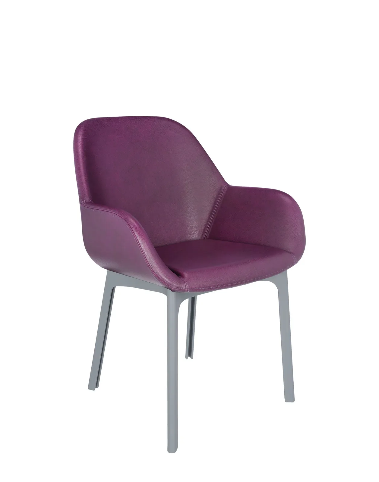 Кресло Clap (серое/фиолетовое) эко-кожа Kartell, арт. 4183/GP — изображение товара 4