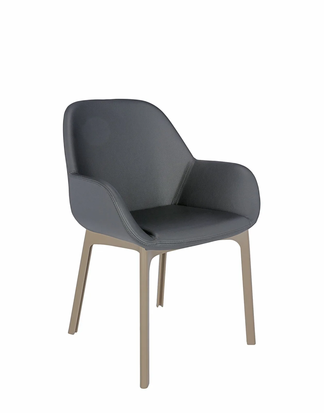 Кресло Clap (бежевое/серое) эко-кожа Kartell, арт. 4183/TG — изображение товара 4