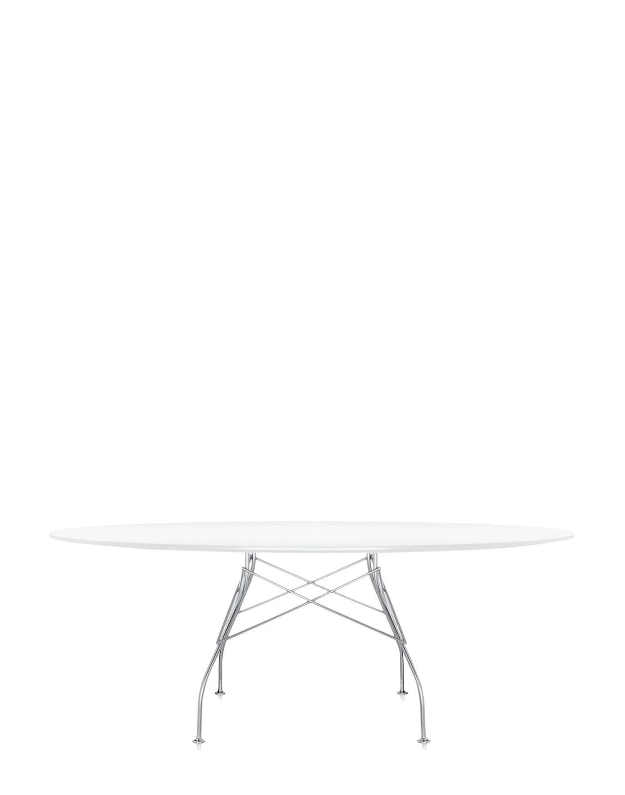 Стол Glossy (белый/хромированный) 194x120см Kartell, арт. 4562/2P