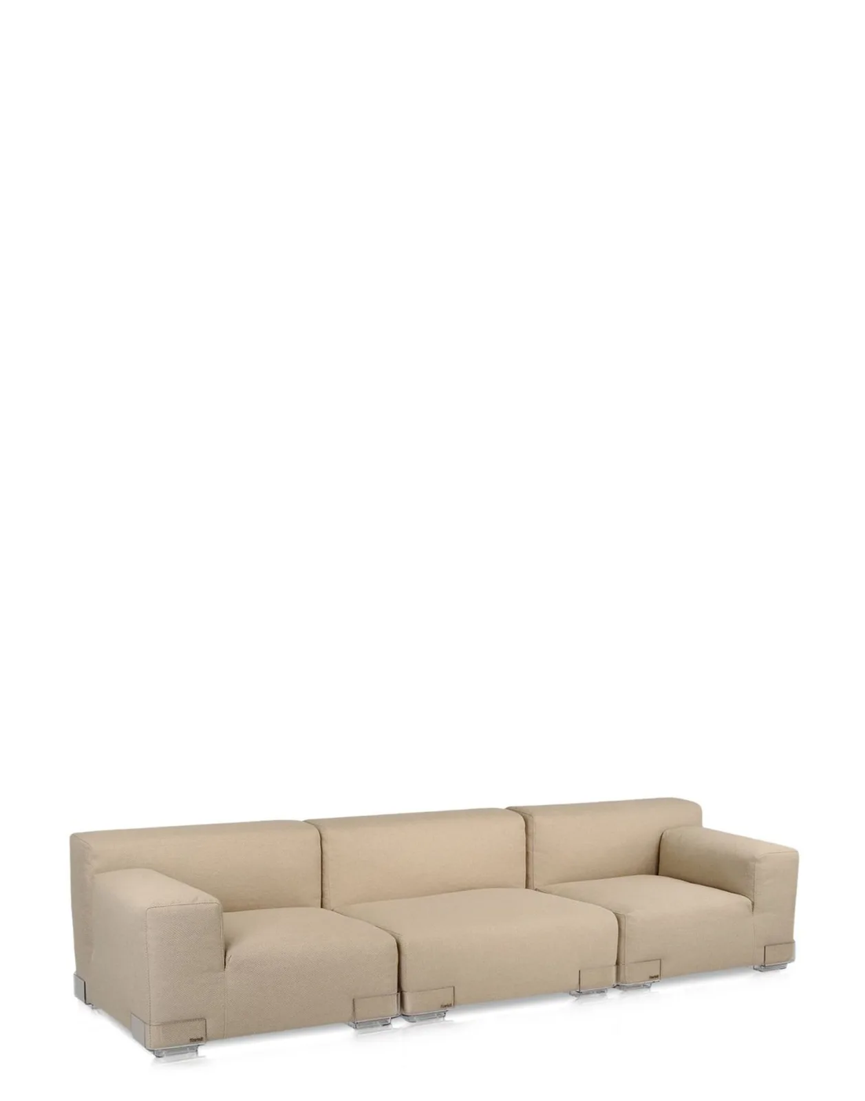 Кресло Plastics Duo (коричневое/кристалл) 88x88см Kartell