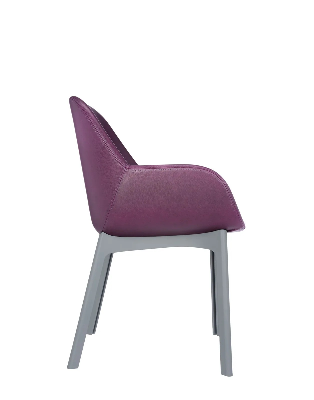 Кресло Clap (серое/фиолетовое) эко-кожа Kartell, арт. 4183/GP — изображение товара 3