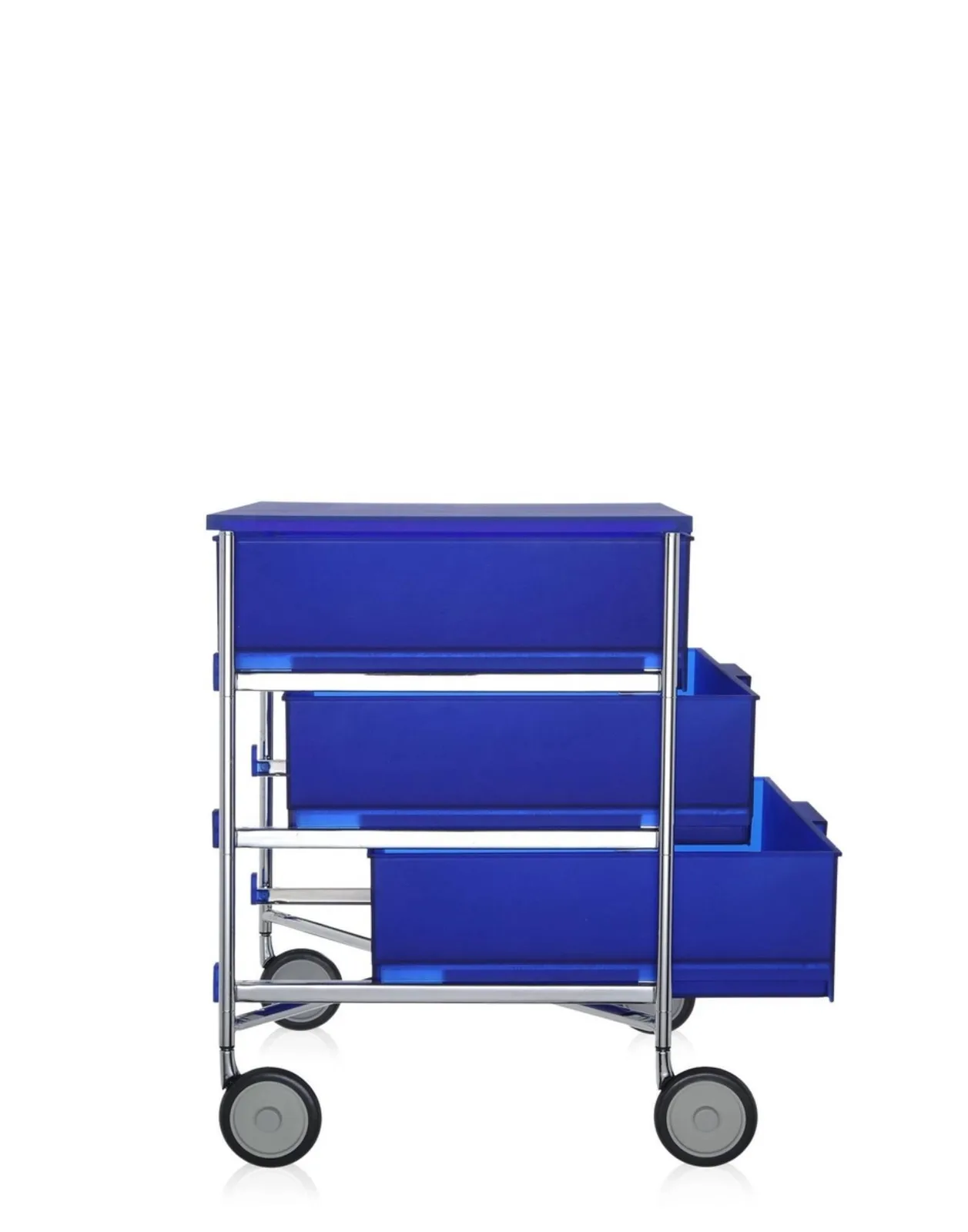Контейнер Mobil на колесах (синий) с тремя ящиками Kartell, арт. 2010/L2 — изображение товара 3