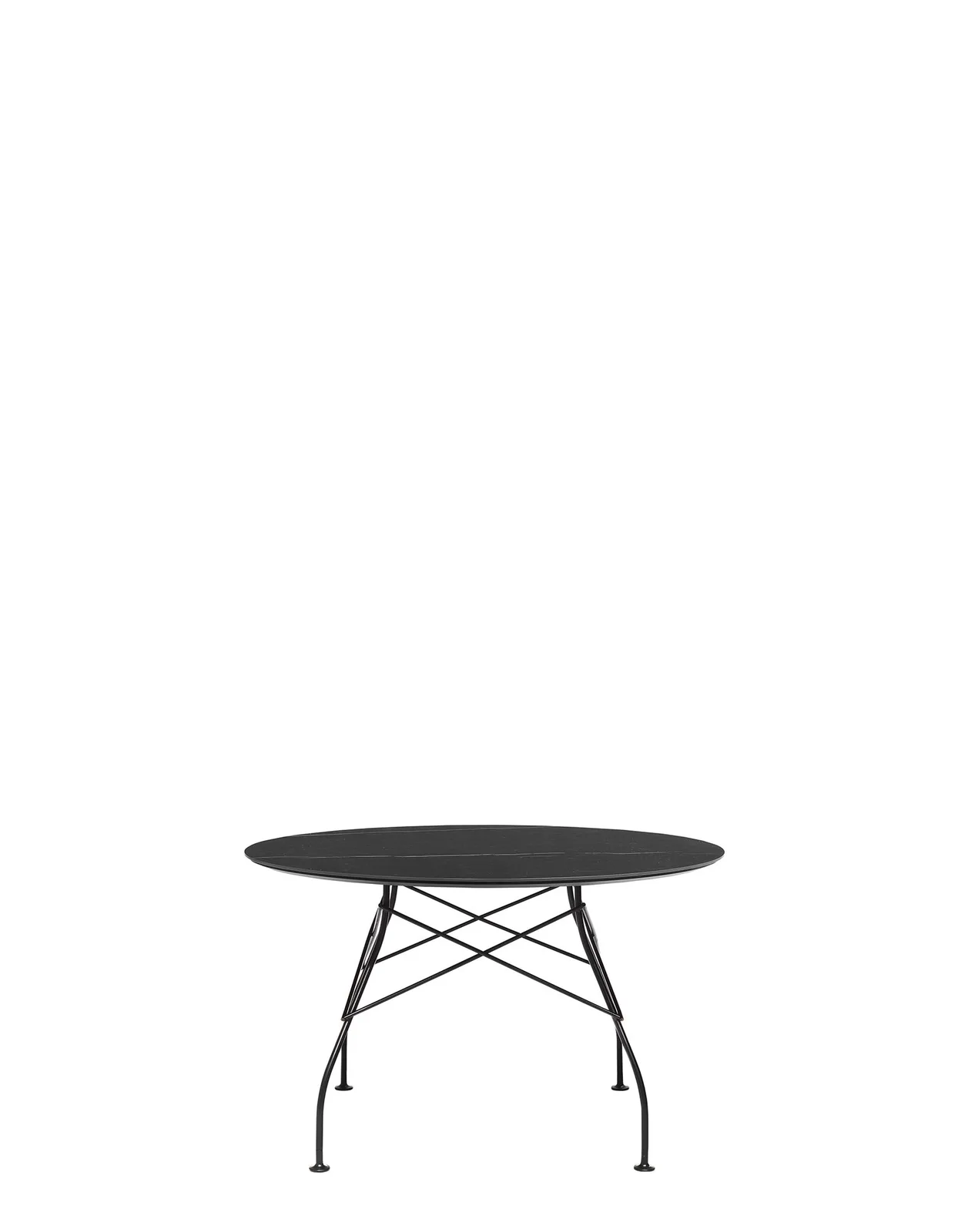 Стол Glossy (черный/черный) диаметр 118см, мрамор Kartell, арт. 4565/MN