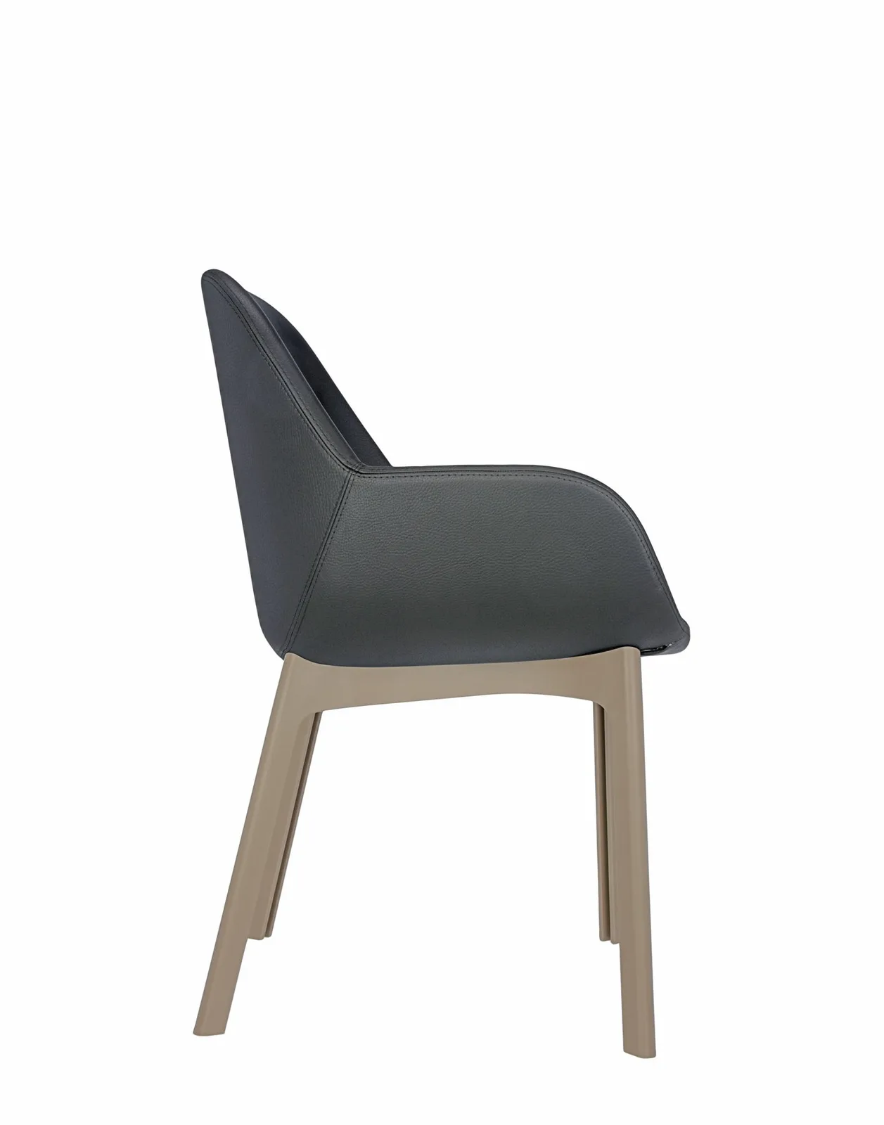 Кресло Clap (бежевое/серое) эко-кожа Kartell, арт. 4183/TG — изображение товара 3