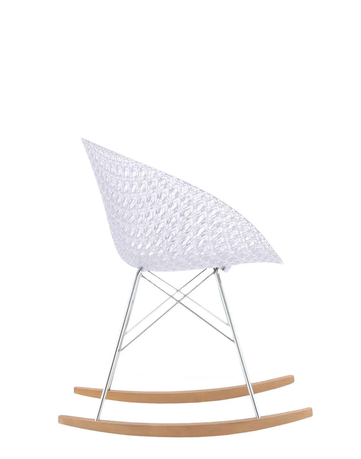 Кресло Smatrik (кристалл/хромированное) на салазках Kartell, арт. 5835/B4 — изображение товара 3