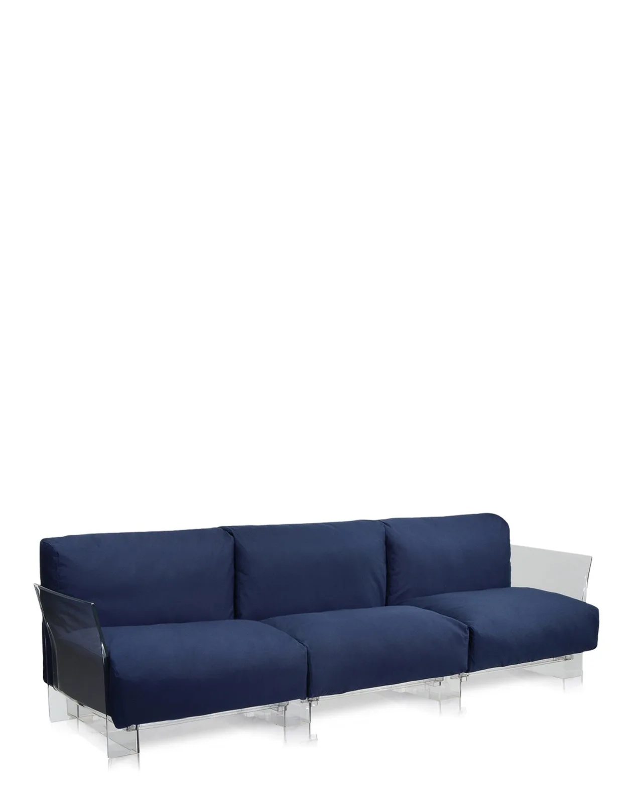 Диван Pop трехсекционный (синий/кристалл) Kartell, арт. 7043/27 — изображение товара 2