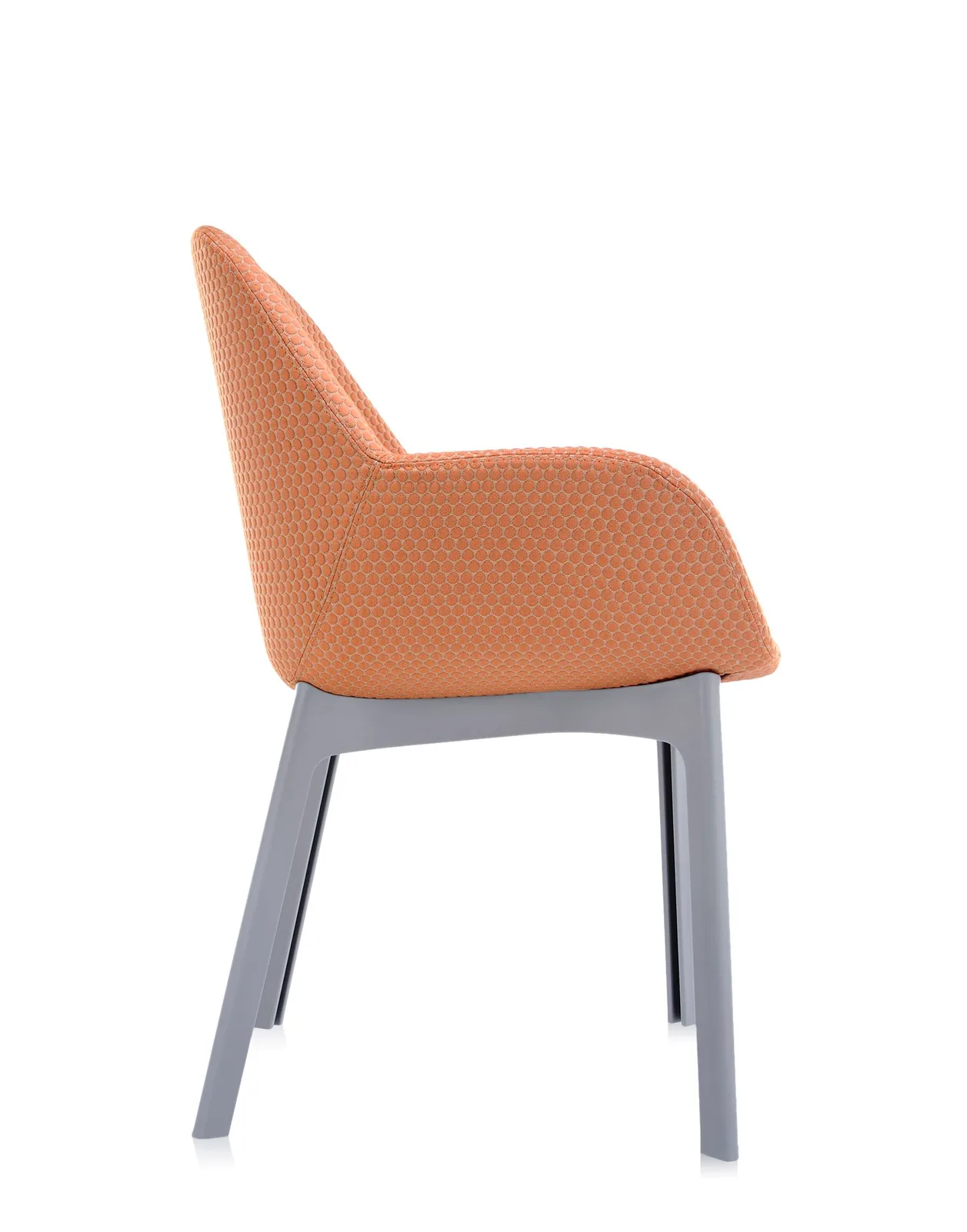 Кресло Clap (серое/оранжевое) тисненая ткань Kartell, арт. 4182/G4 — изображение товара 3