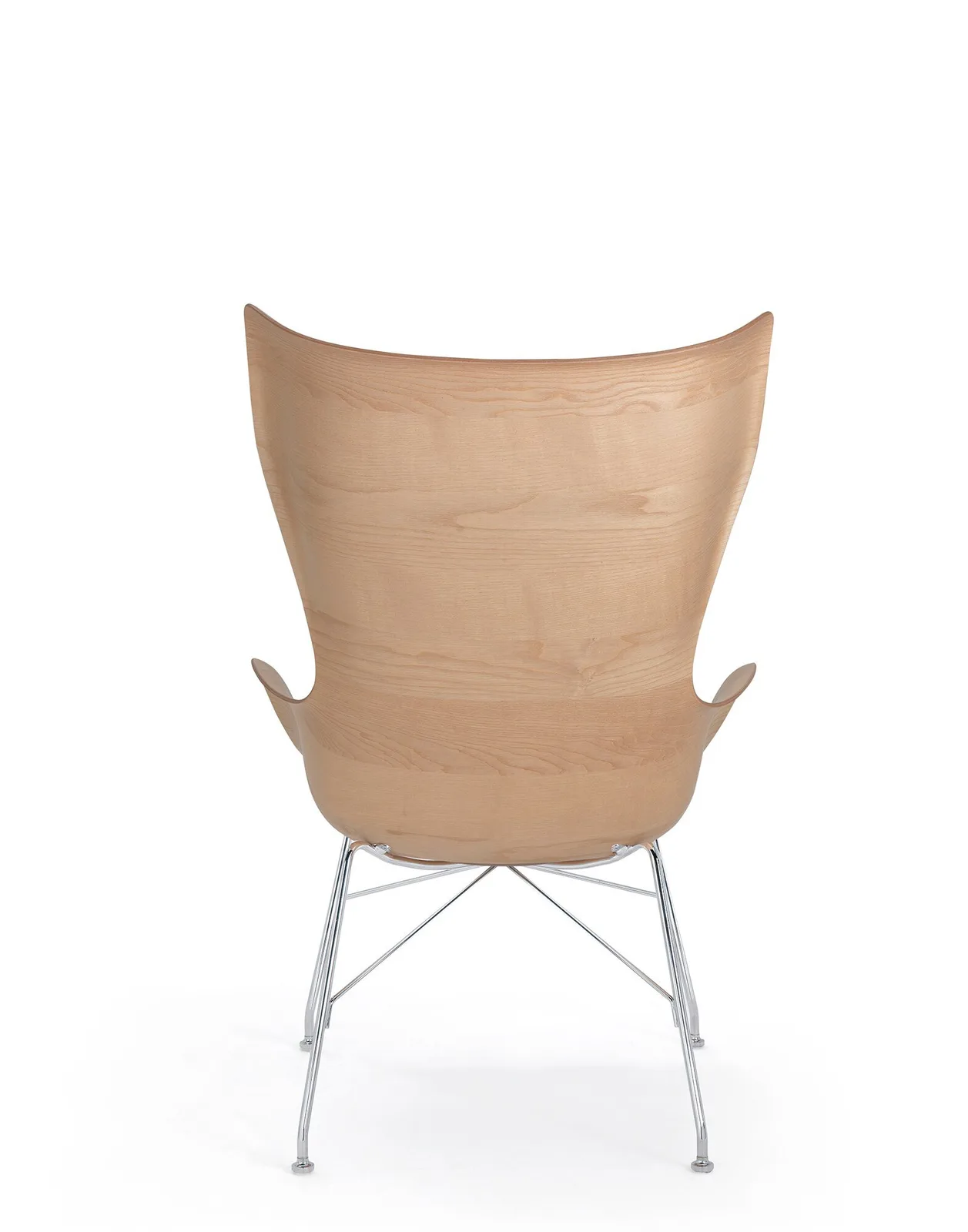 Кресло K/Wood (дерево/хромированное) с текстурой и кожей Kartell, арт. 4917/CC — изображение товара 4