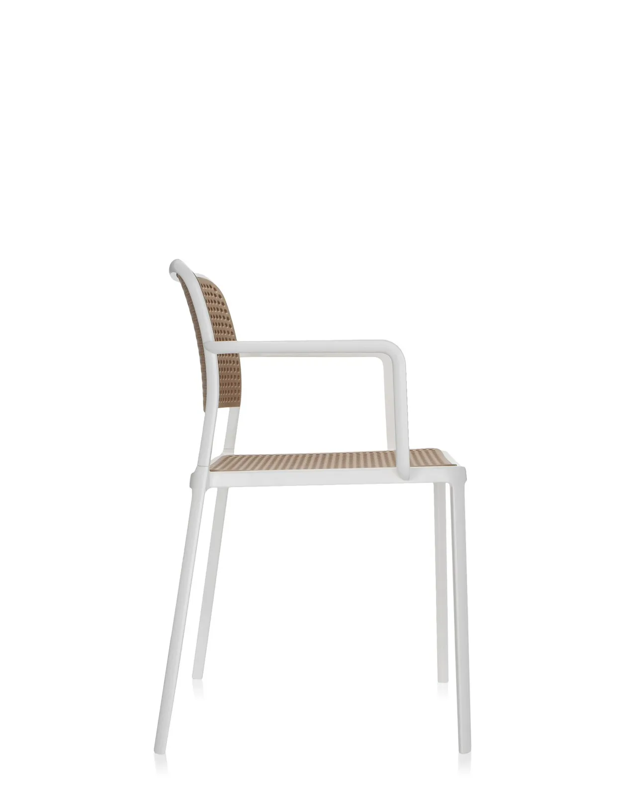 Стул Audrey с подлокотниками (белый/черный) Kartell, арт. 5876/B4 — изображение товара 3