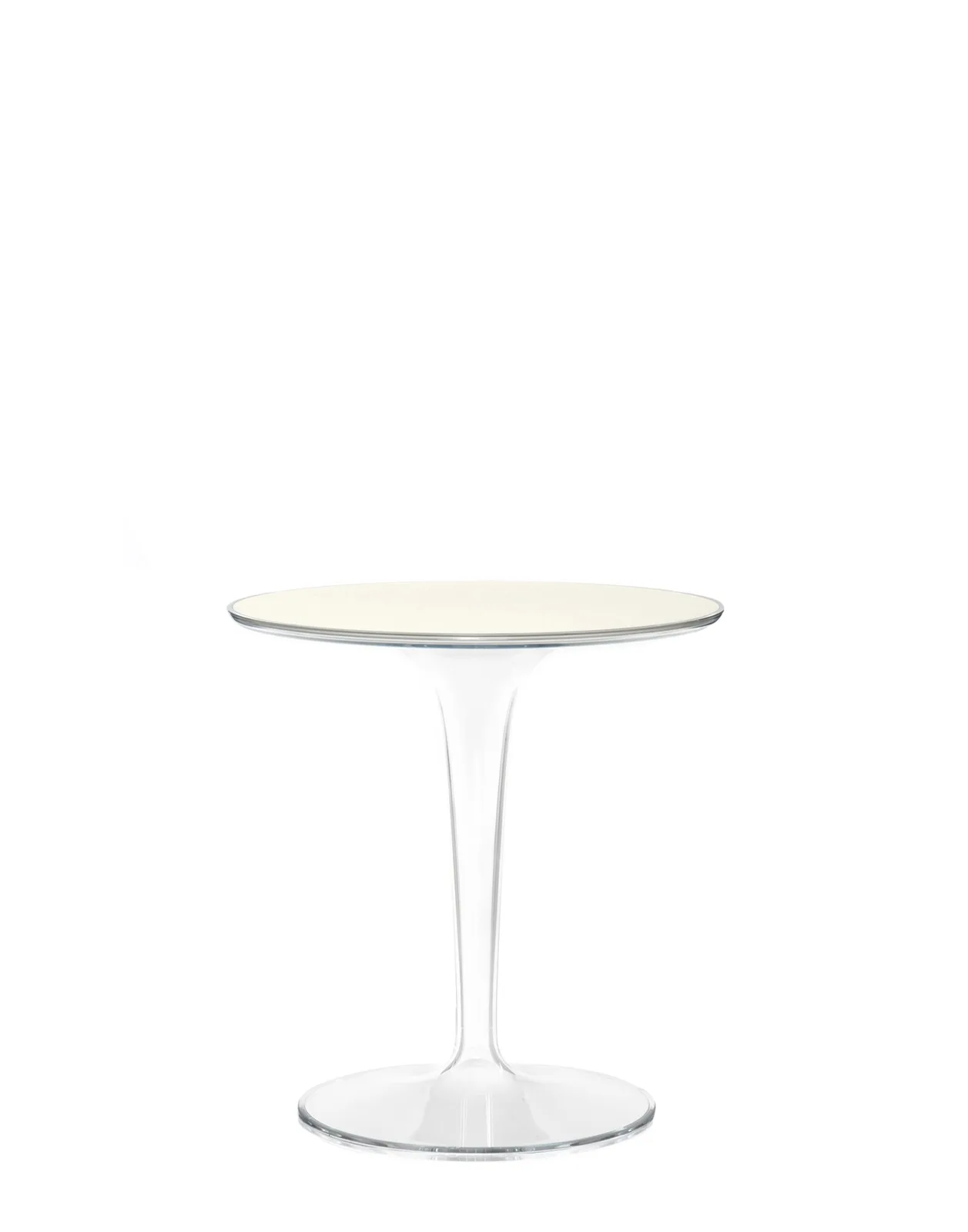 Столик журнальный TipTop (белый) стеклянная поверхность Kartell