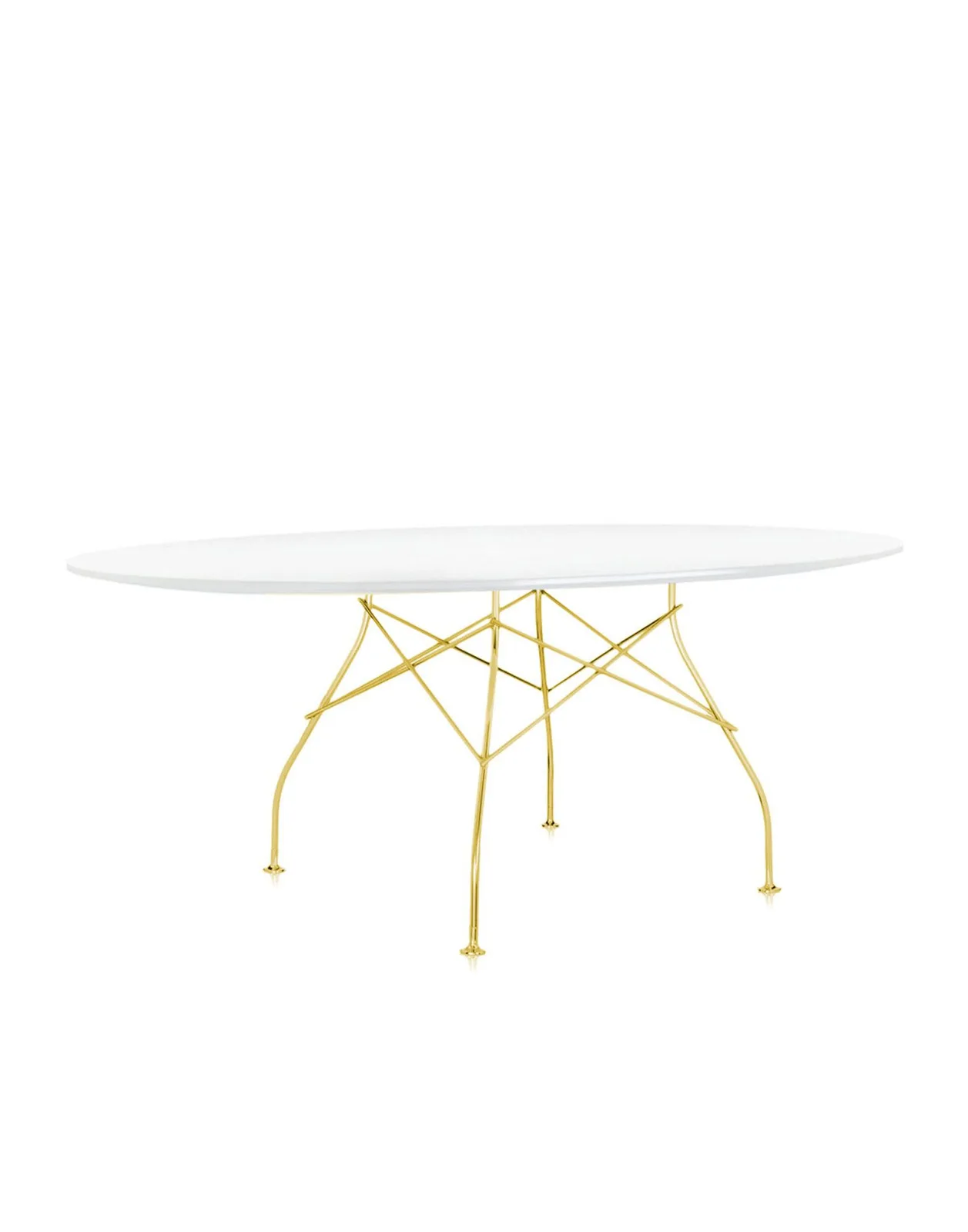 Стол Glossy (белый/золотой) 194x120см Kartell, арт. 4569/2P — изображение товара 2