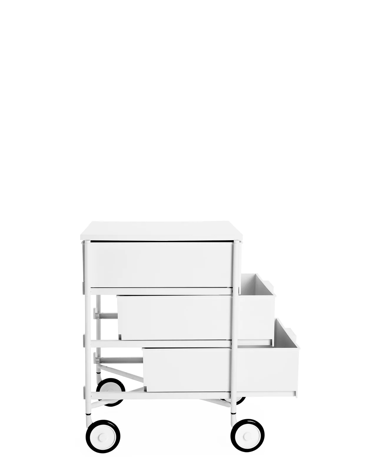 Контейнер Mobil на колесах (белый матовый) с тремя ящиками Kartell, арт. 2012/03 — изображение товара 2
