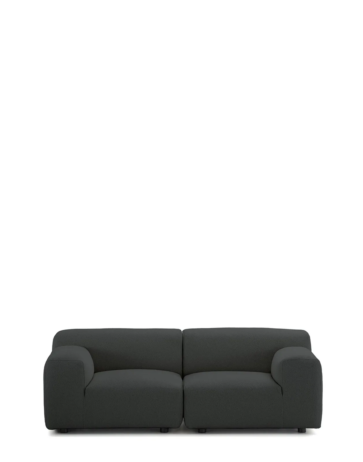 Диван Plastics Duo (серый) 228х88см, высота подлокотника 64см, в ткани Orsetto Kartell, арт. 7098/03 — изображение товара 1