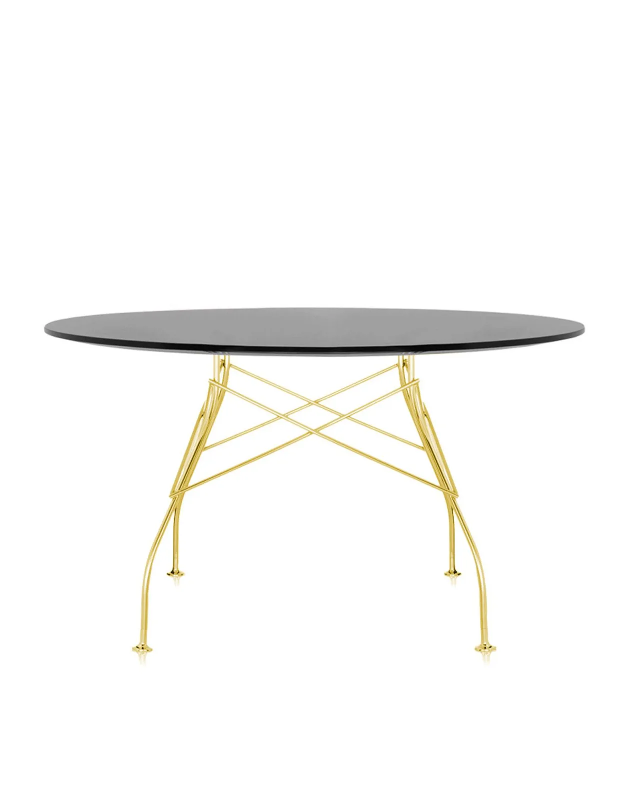 Стол Glossy (черный/золотой) диаметр 130см Kartell, арт. 4568/3P — изображение товара 2