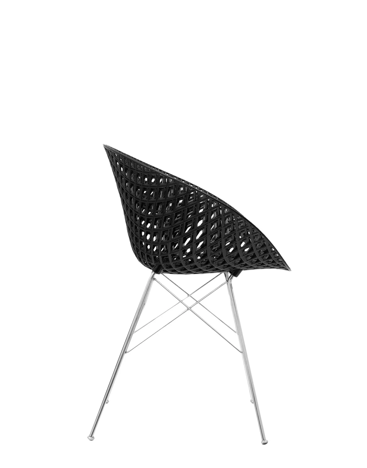 Кресло Smatrik (черное/хромированное) на ножках Kartell, арт. 5834/B9 — изображение товара 3