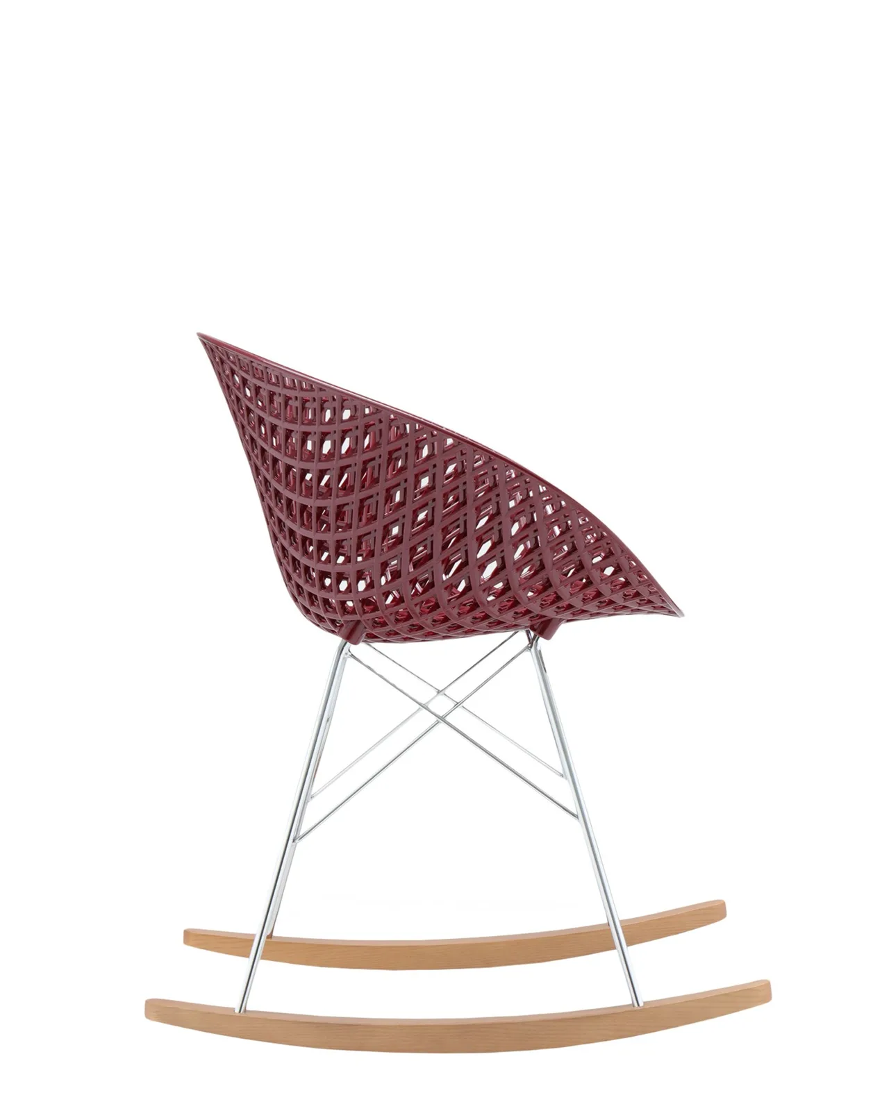Кресло Smatrik (фиолетовое/дерево) на салазках Kartell, арт. 5835/BP — изображение товара 2