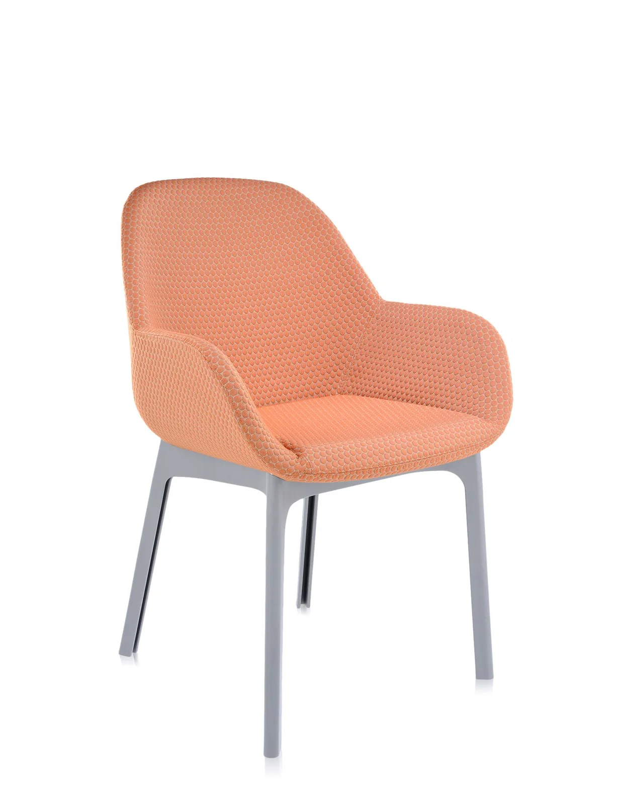 Кресло Clap (серое/оранжевое) тисненая ткань Kartell, арт. 4182/G4 — изображение товара 2