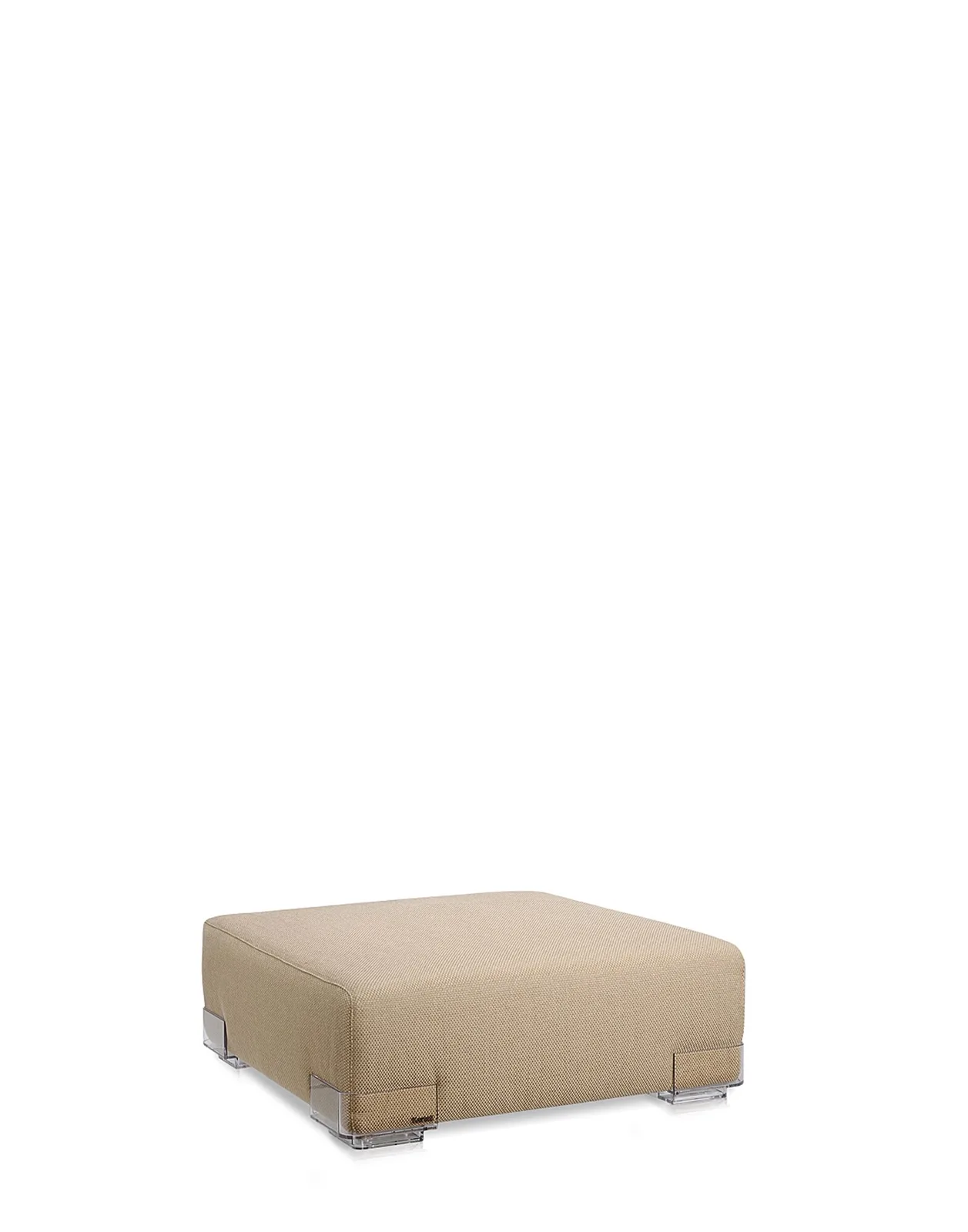 Пуф Plastics Duo (коричневый/кристалл) 88x88см Kartell, арт. 7090/72 — изображение товара 2