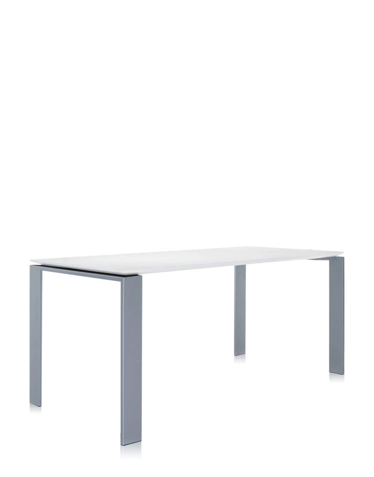 Стол офисный Four (белый/алюминиевый) 190x79см Kartell, арт. 4523/80 — изображение товара 2