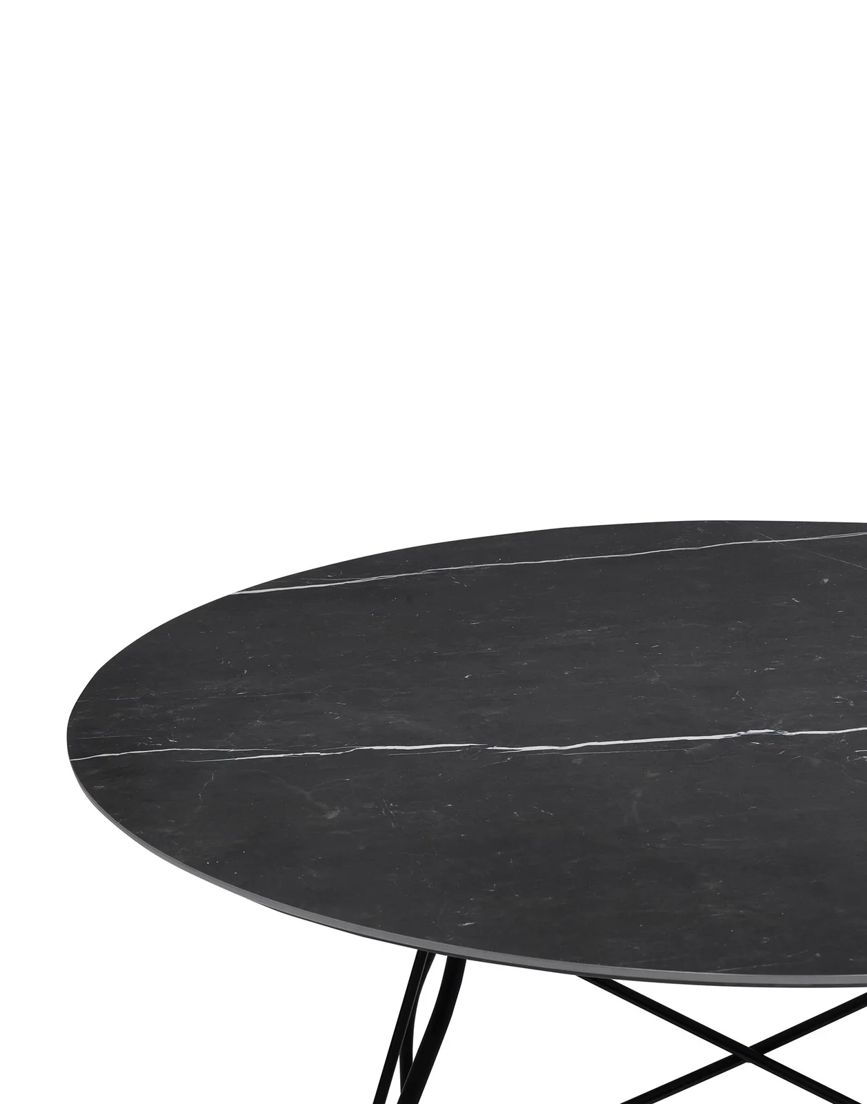 Стол Glossy (черный/черный) диаметр 118см, мрамор Kartell, арт. 4565/MN — изображение товара 2