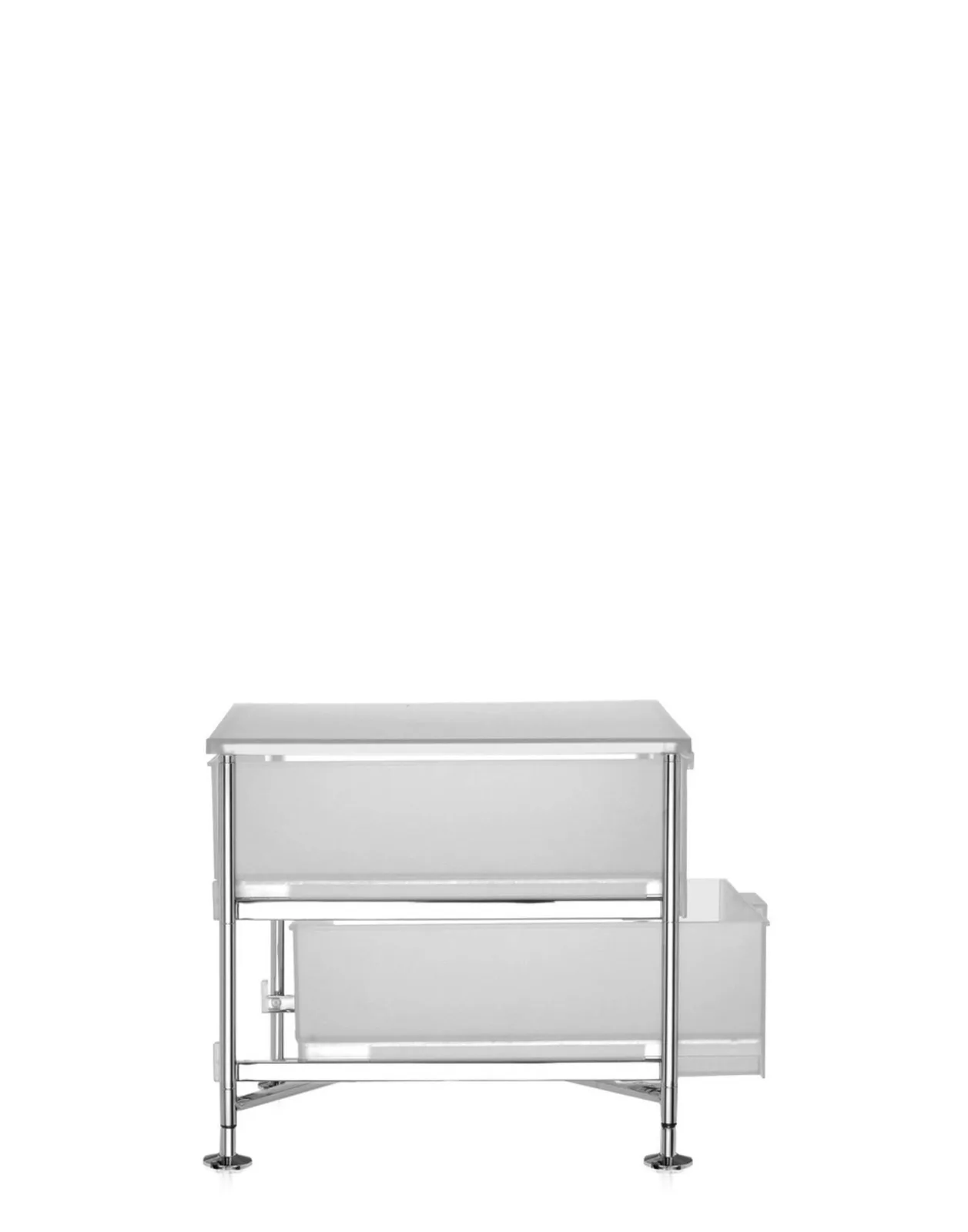 Контейнер Mobil на ножках (белый) с двумя ящиками Kartell, арт. 2005/L1 — изображение товара 3