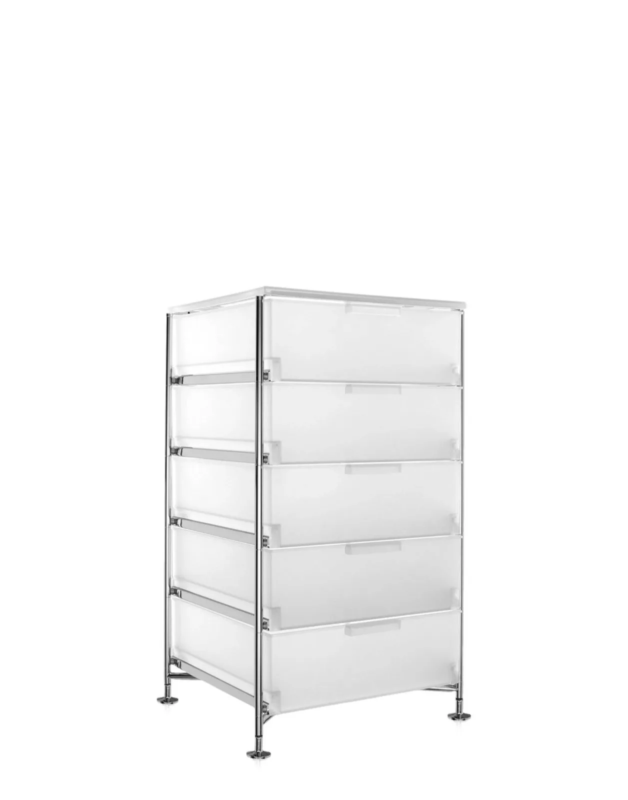 Контейнер Mobil на ножках (белый) с пятью ящиками Kartell, арт. 2035/L1 — изображение товара 3