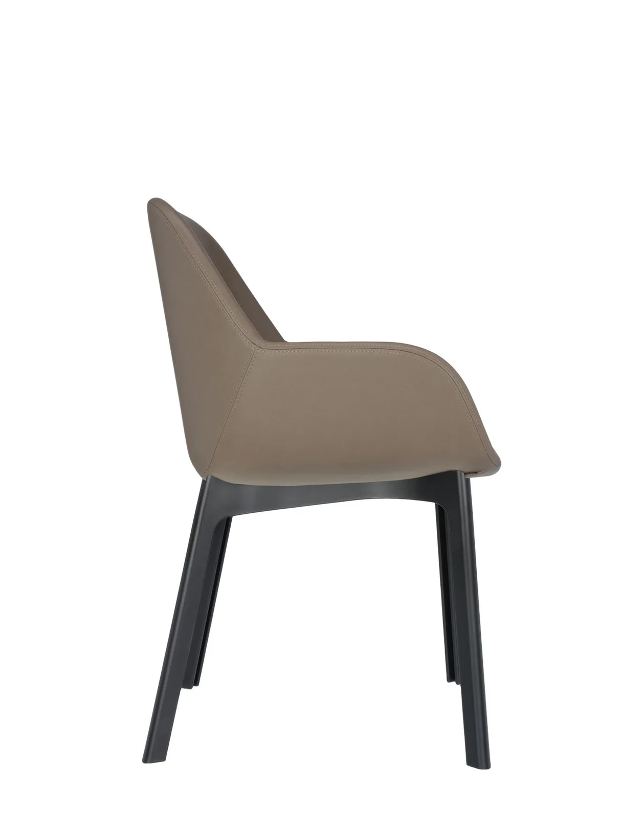 Кресло Clap (черное/бежевое) эко-кожа Kartell, арт. 4183/NT — изображение товара 3